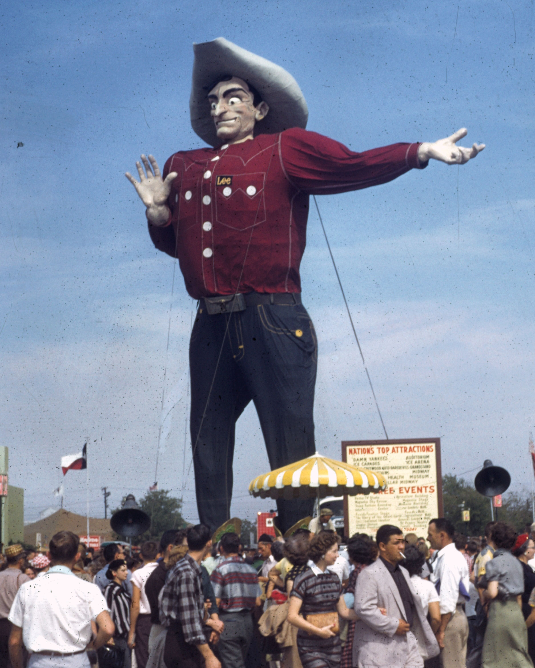 Big Tex statue at Texas state fair 1956