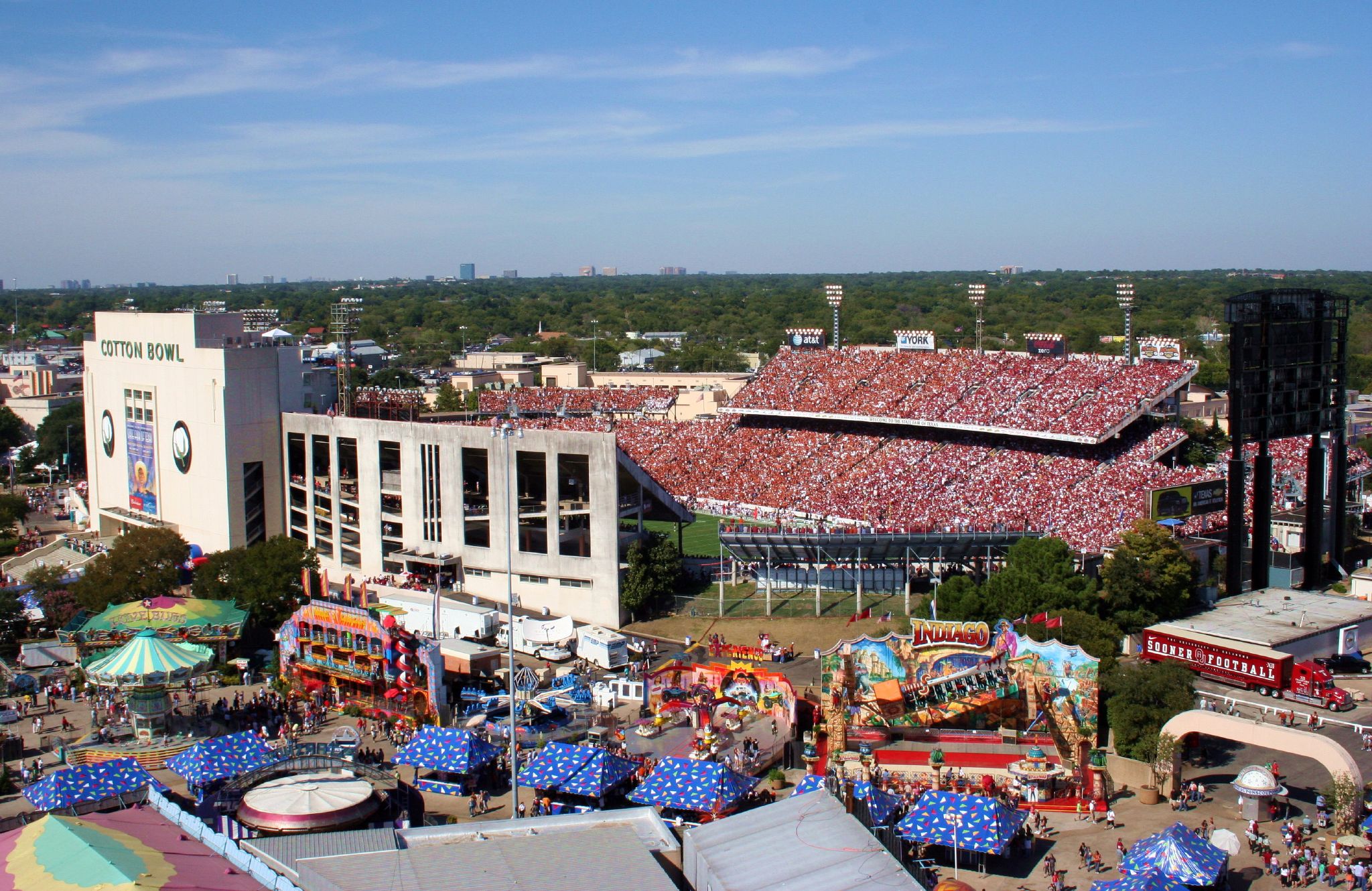 Image of TX OU Red River Shootout in Cotton Bowl seen from fair grounds - original.jpg