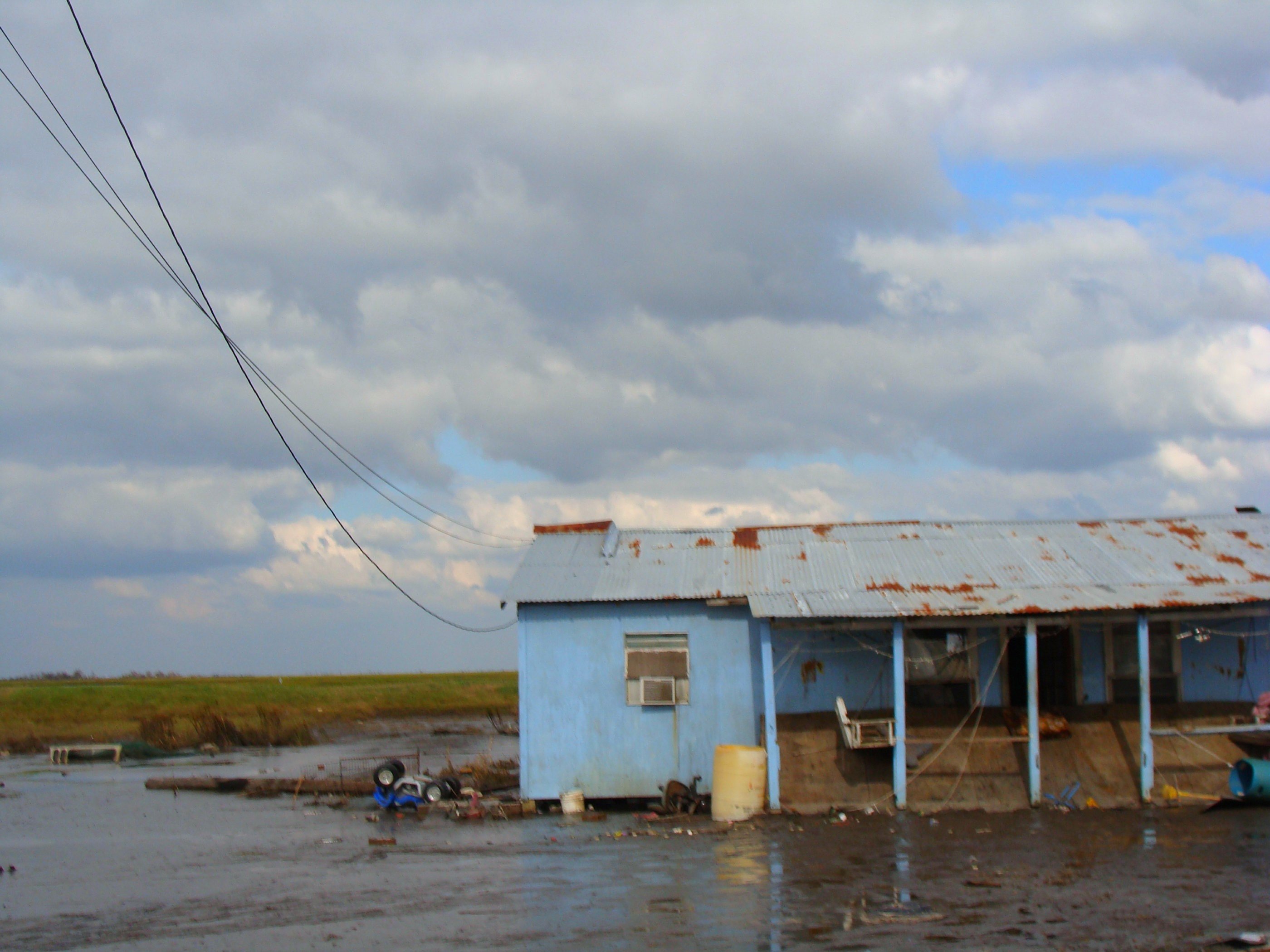 Isle De Jean Charles, Terrebonne Parish, Louisiana, after Hurricane Gustav. "This was a front yard last week."