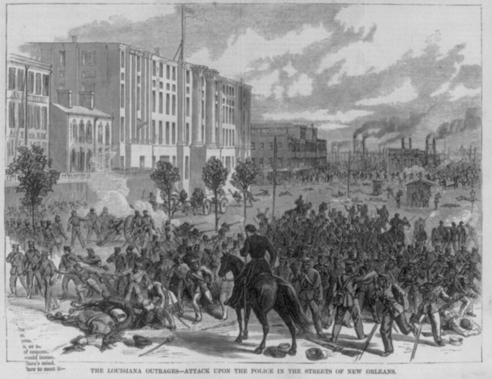 New Orleans 1874, during post-Civil War Reconstruction period.  Clash between the (racially integrated) Police and the (segregationist) White League on Canal Street