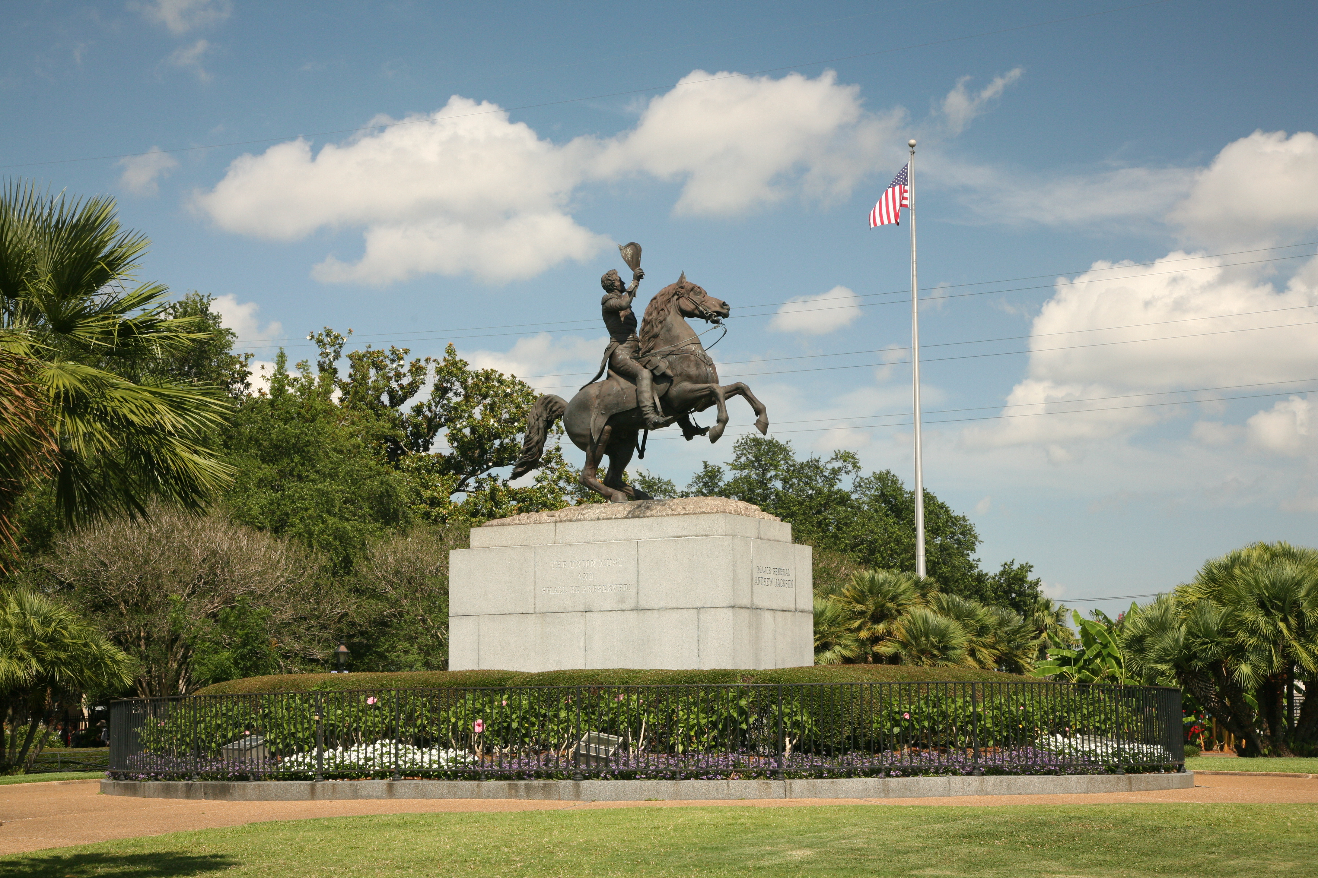 Statue of Andrew Jackson on Jackson Square in New Orleans