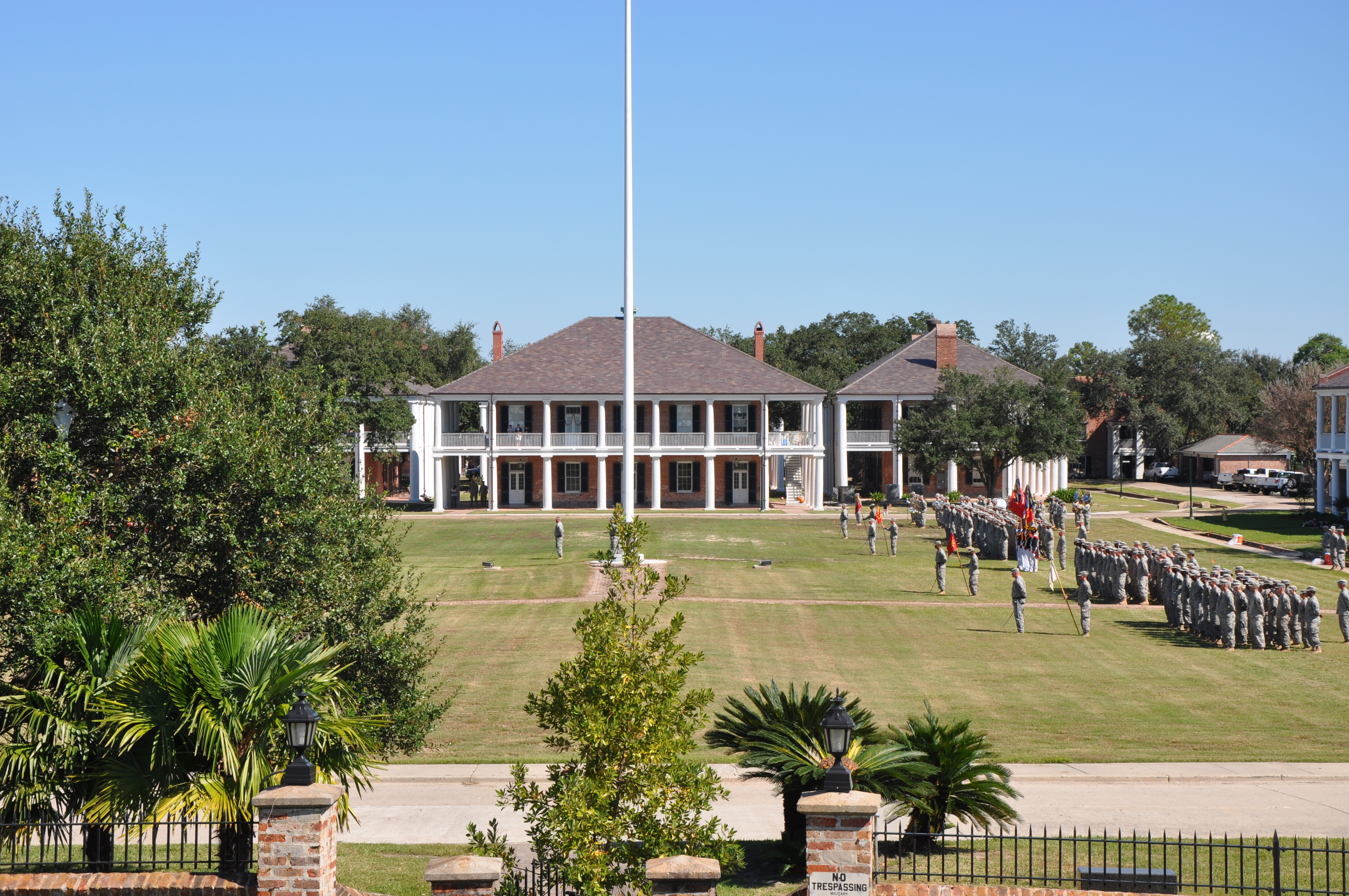 Jackson Barracks, October 2011.
The Washington Artillery on the Parade Field