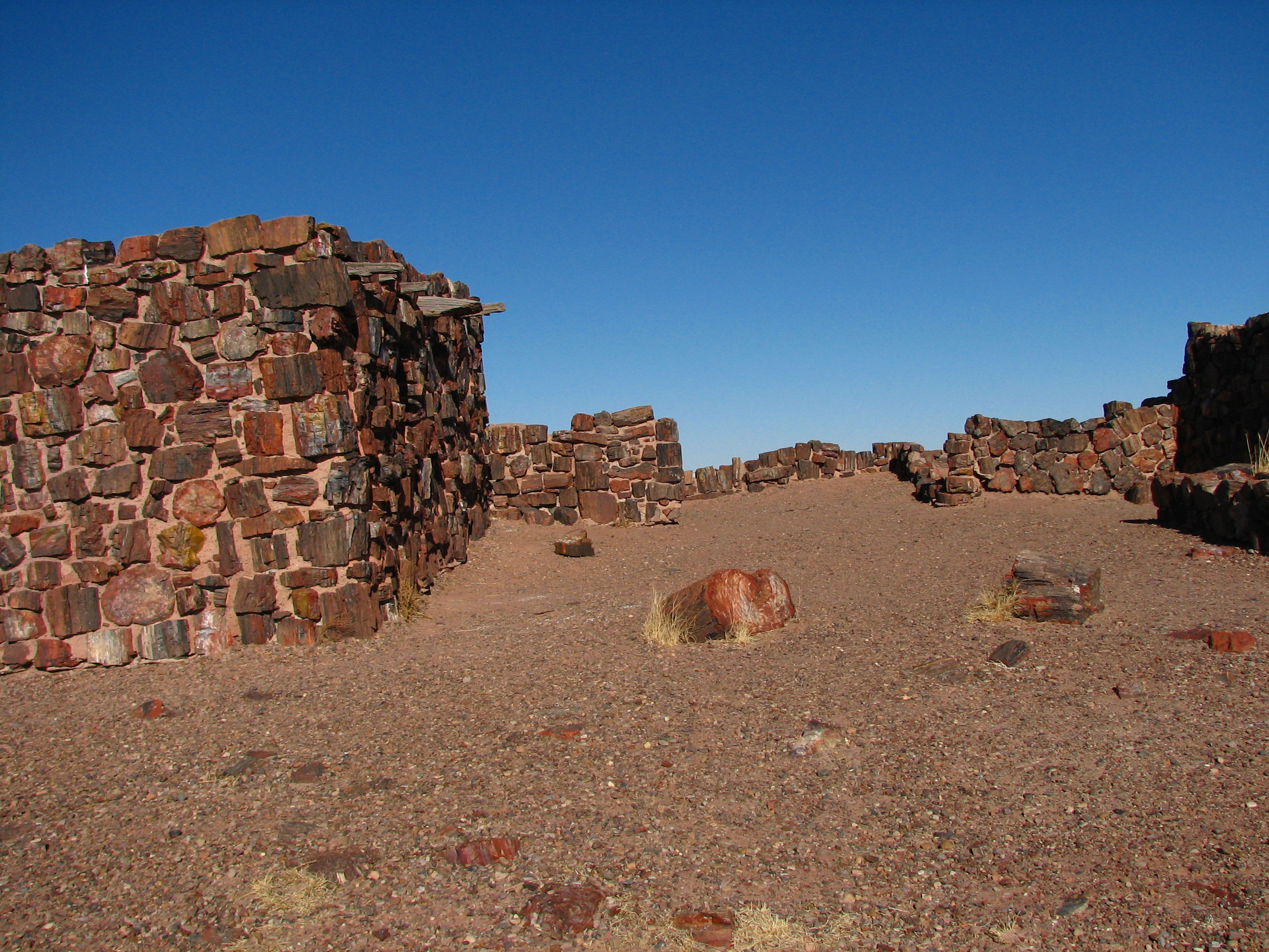 Structure made of Petrified Wood in Petrified Forest National Park, AZ
