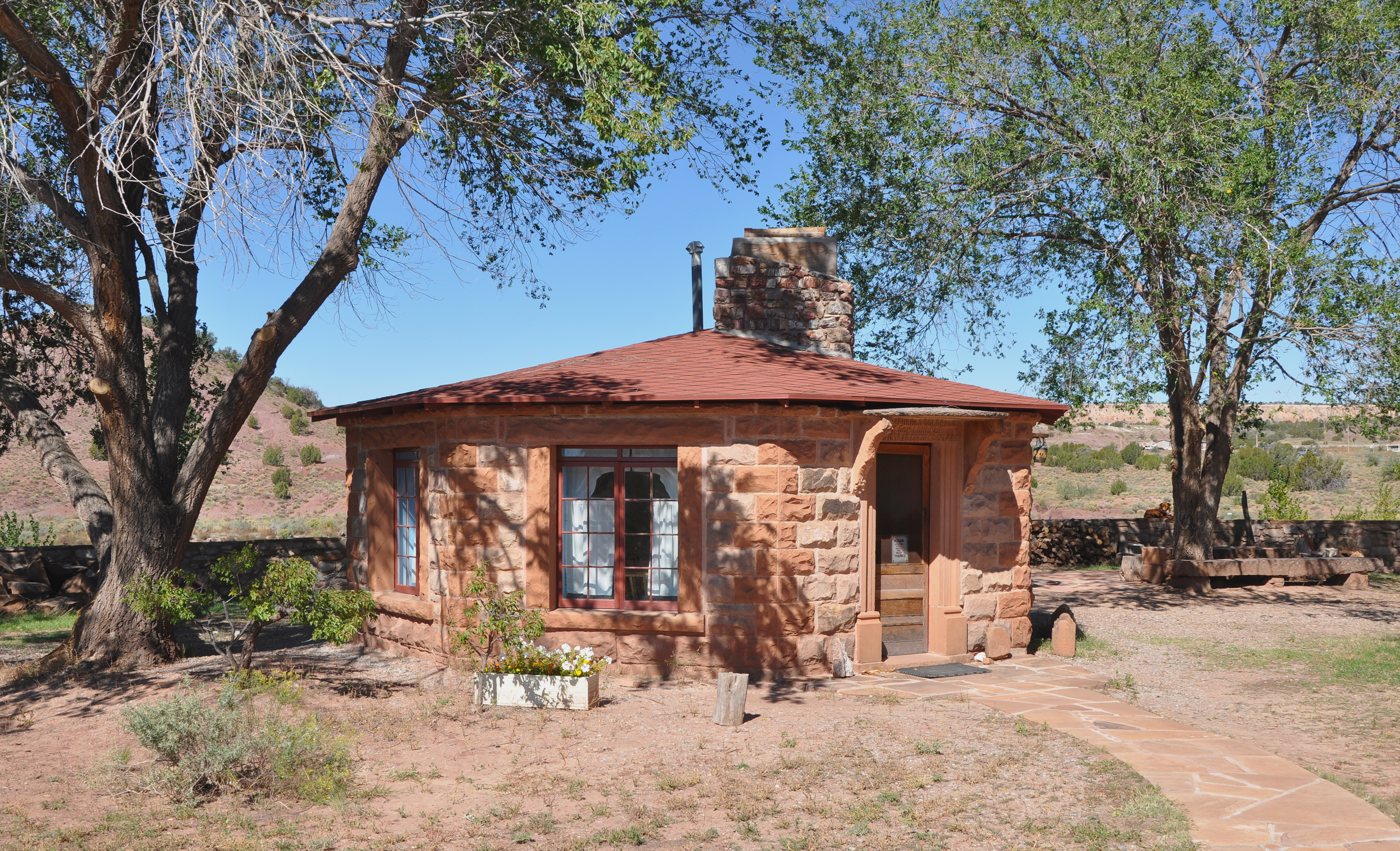 Guest house at the Hubbell Trading Post National Historic Site in Ganado. Ganado is part of the Navajo Nation in the U.S. state of Arizona.