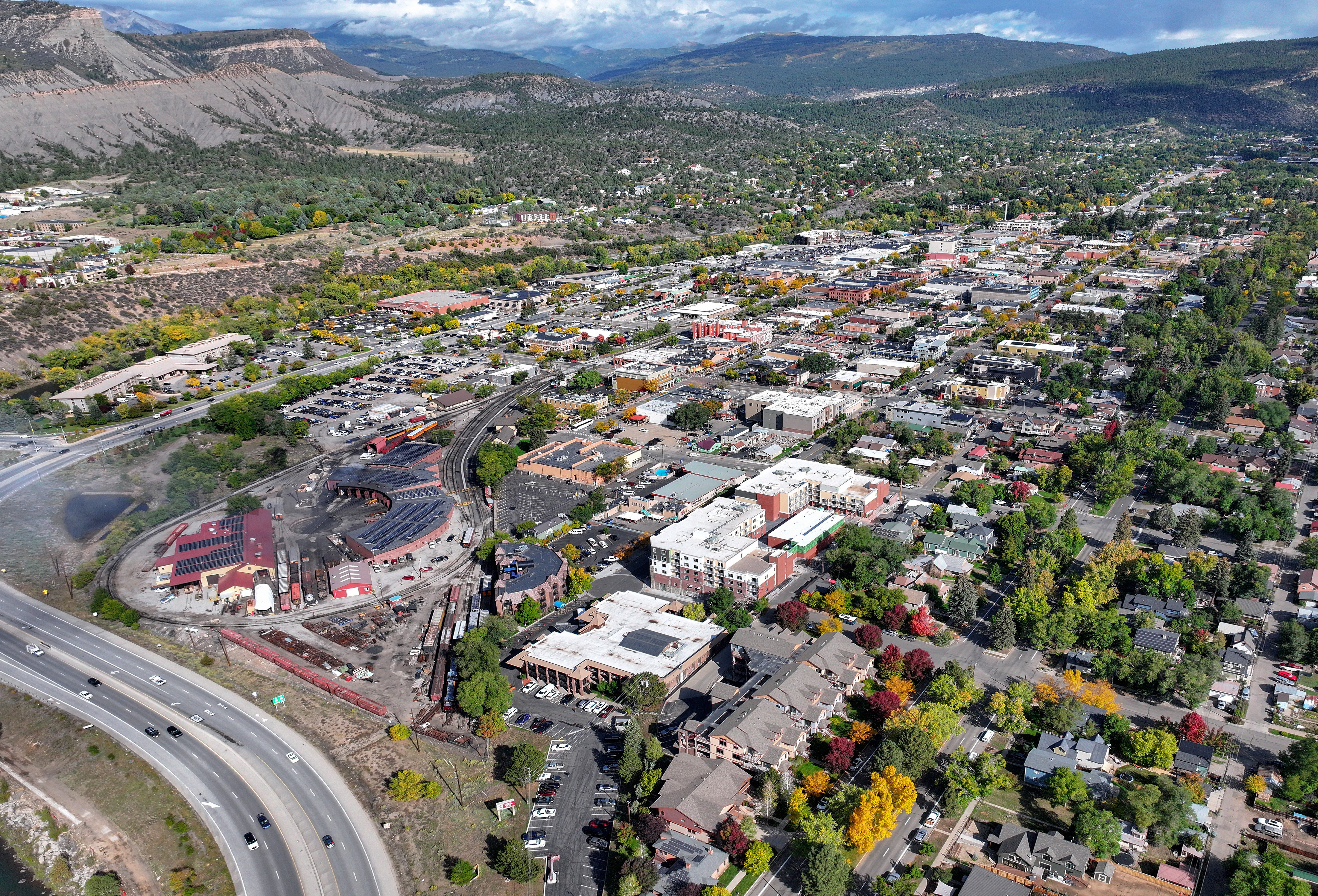 Aerial view of Durango, Colorado