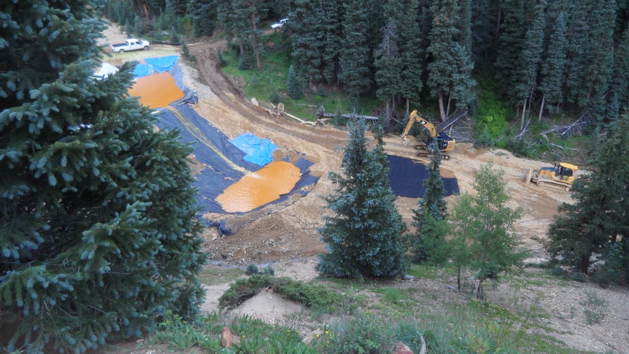 Retainings ponds constructed in response to the 2015 Gold King Mine Spill