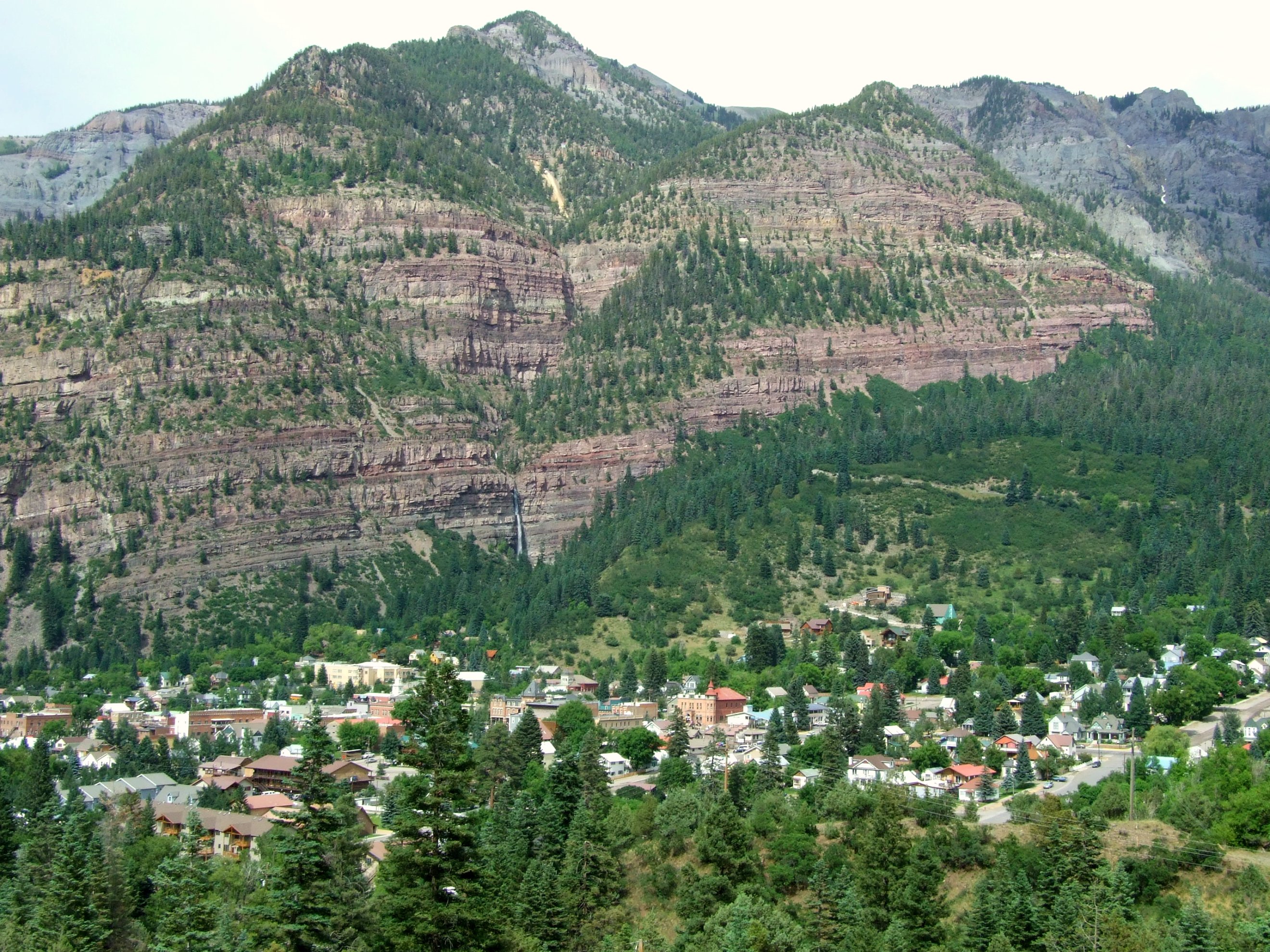 Ouray, Colorado from Box Canyon