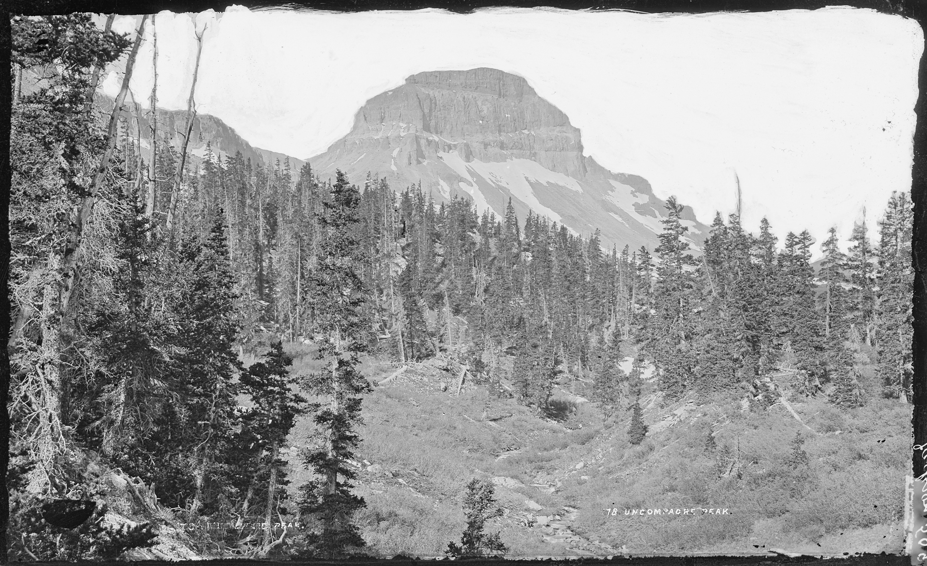 Uncompahgre Peak from northeast. Lake City Quadrangle. Hinsdale County, Colorado. - NARA - 517110.jpg
