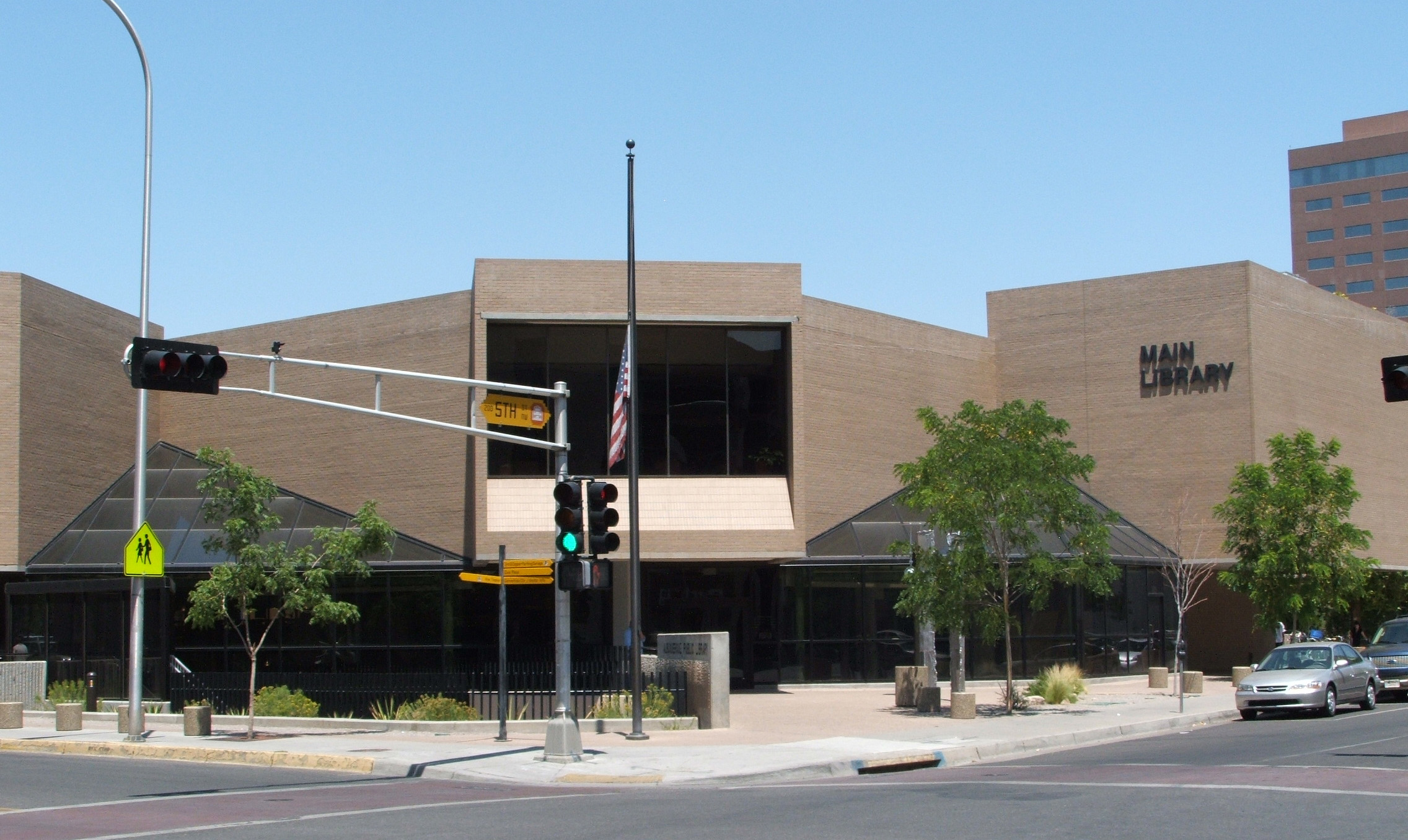 The Main Library in downtown Albuquerque, New Mexico, USA. Photo taken by me, released to the public domain.