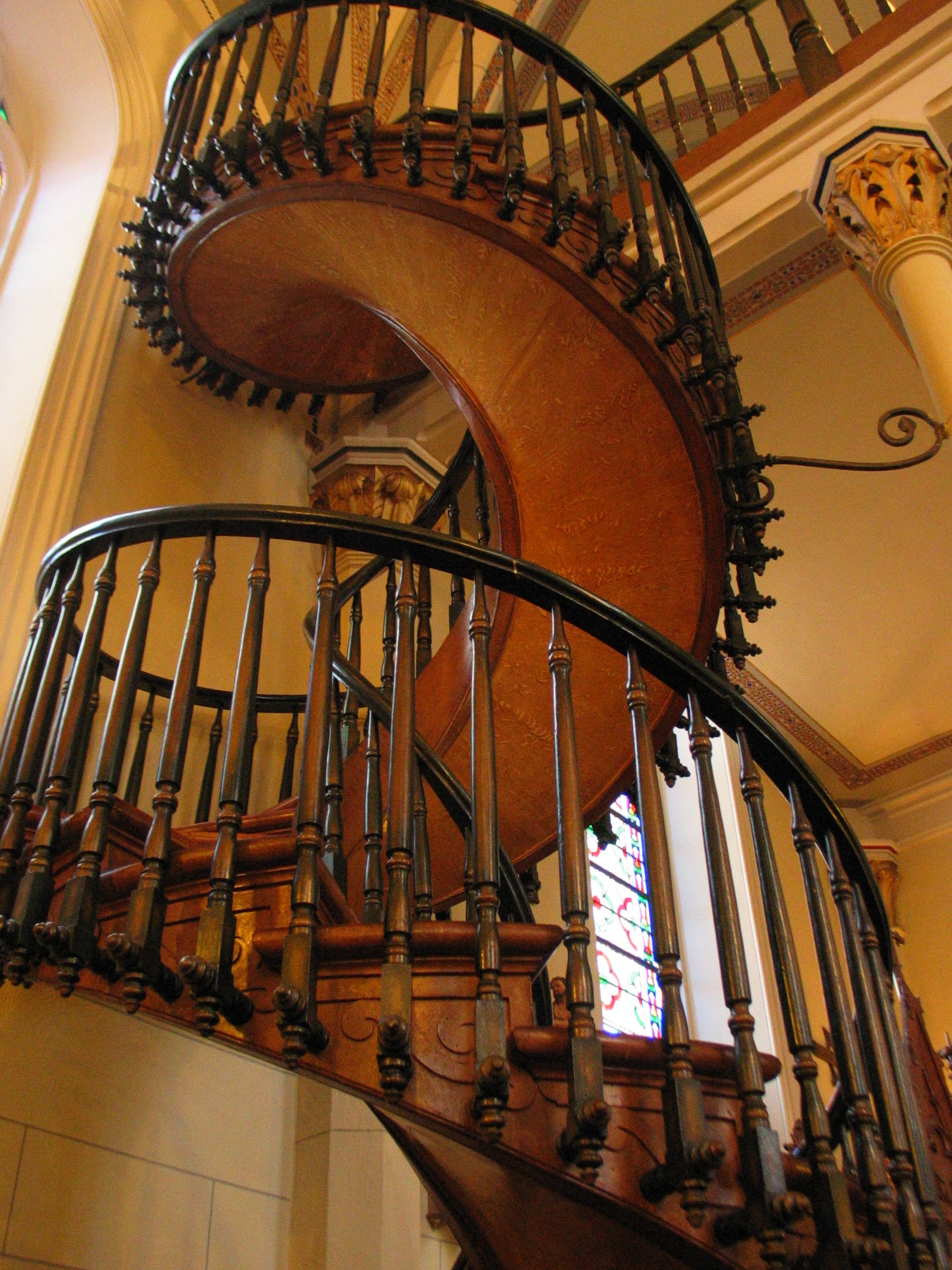 Loretto Chapel's spiral staircase (the "Miracle stair") in Santa Fe, New Mexico, United States
