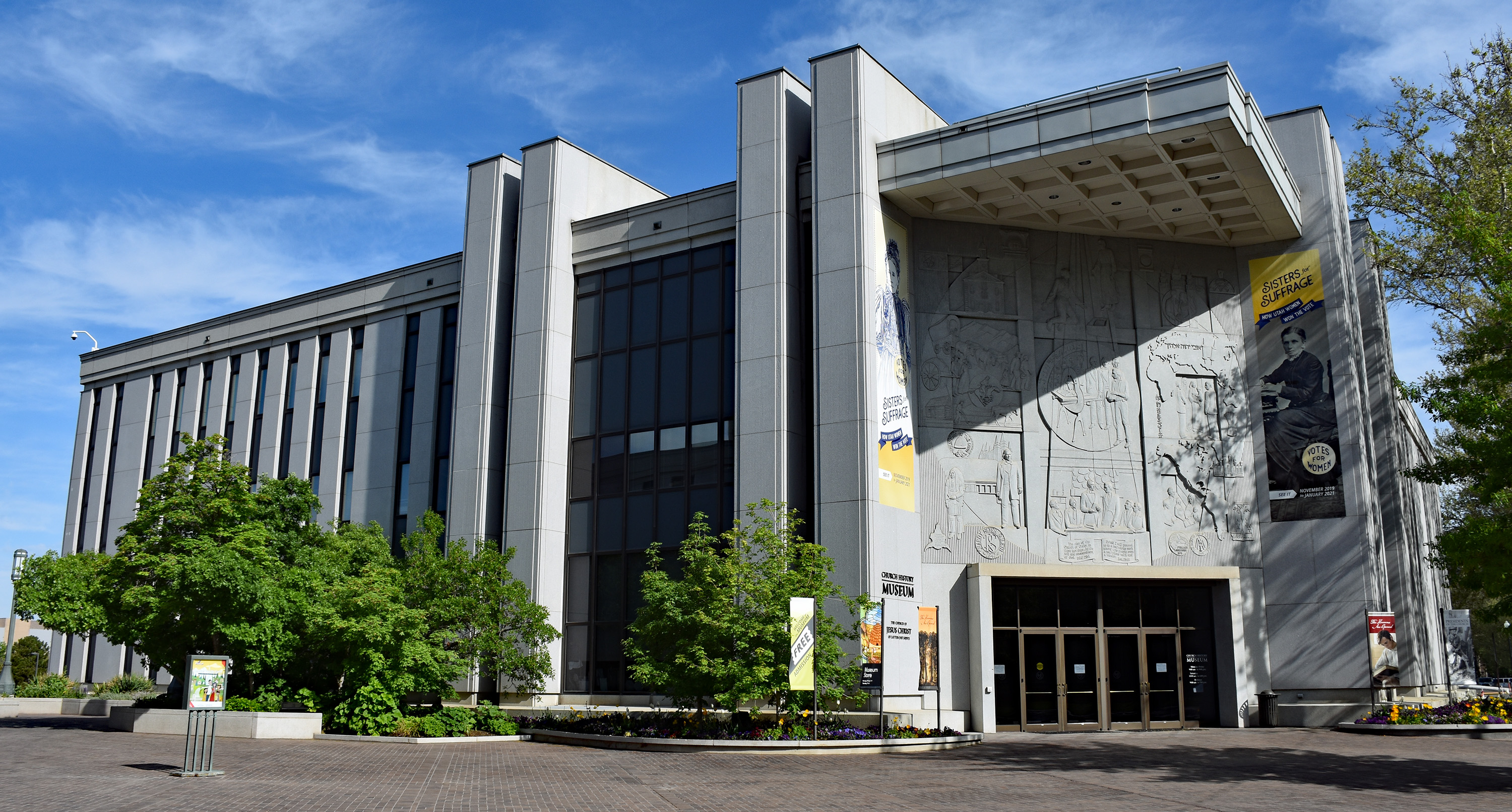 The Church History Museum in downtown Salt Lake City, Utah. The museum features the history of The Church of Jesus Christ of Latter-day Saints and occasionally hosts art exhibits.