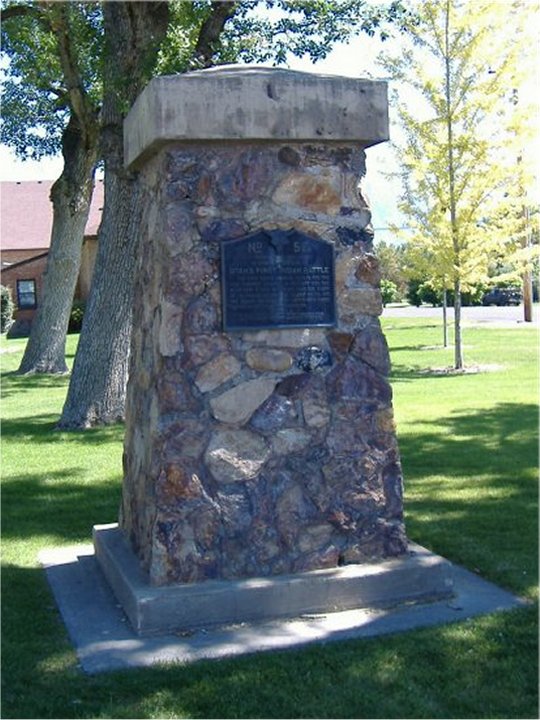 Monument in City Park of Pleasant Grove, Utah.