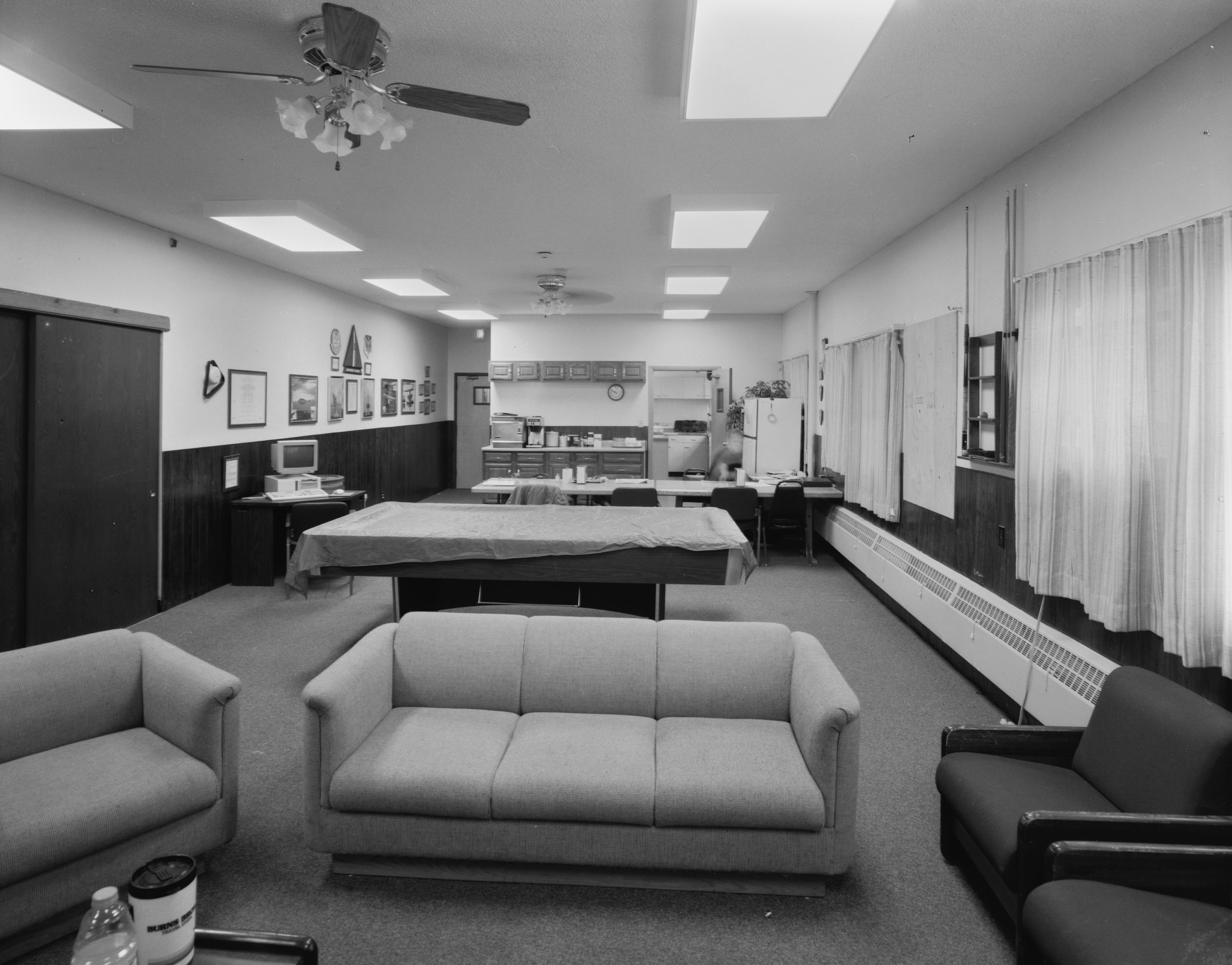 Lounge and dining area at the control building for a missile silo of F. E. Warren Air Force Base, located near New Raymer in Weld County, Colorado, United States.