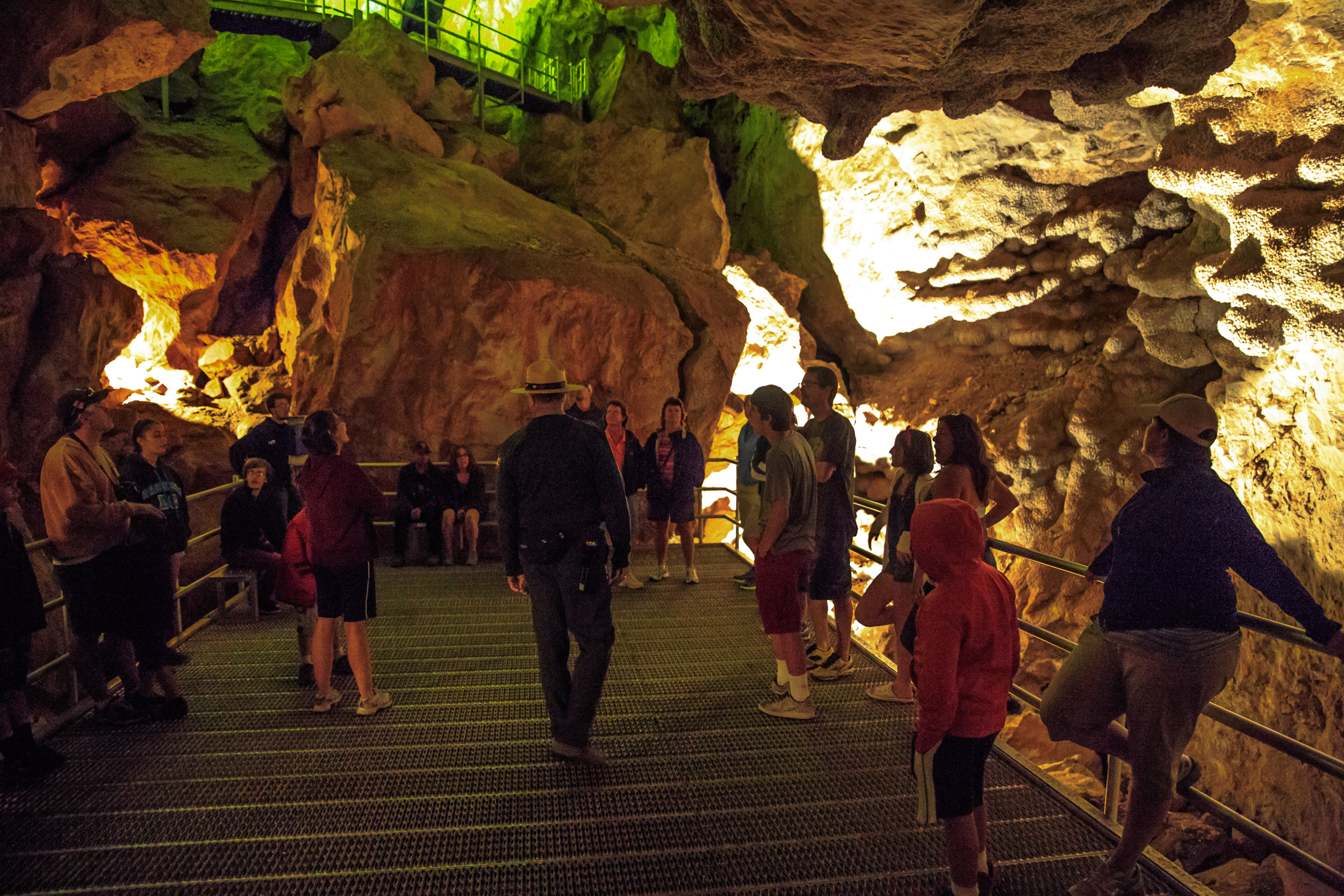 Inside Jewel Cave National Monument...