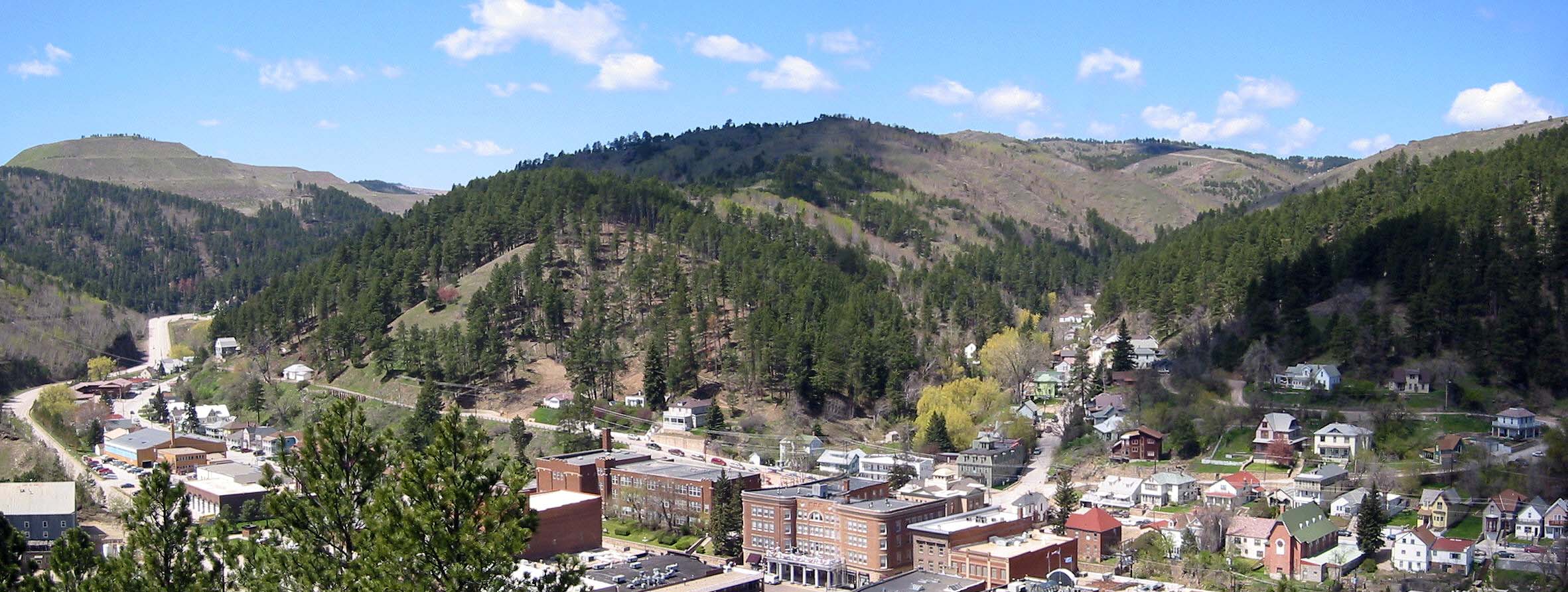 Deadwood today (view from Mount Moriah). (Photo taken and uploaded by the author.)
Photo sharpened, cropped, and color, levels, and contrast corrected by Schcambo.