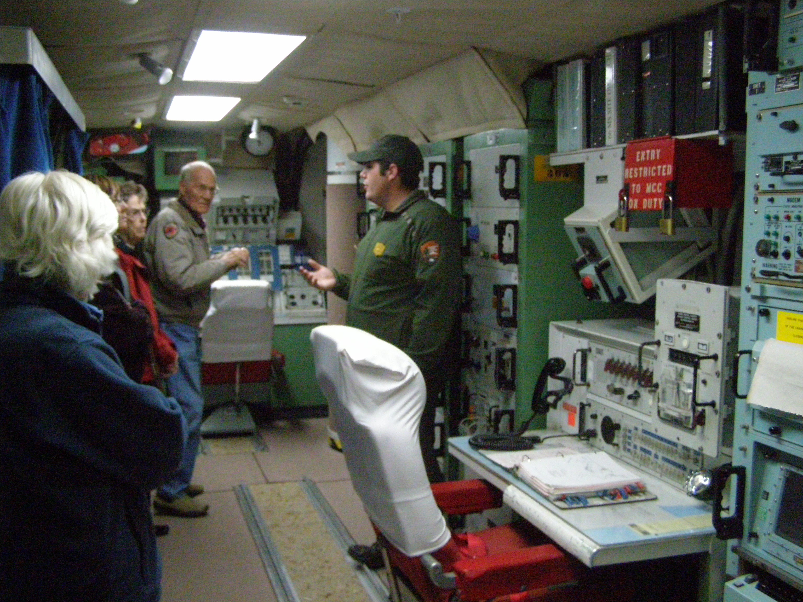 Interior of the command module for Delta Wing.  Minuteman Missile National Historic Site