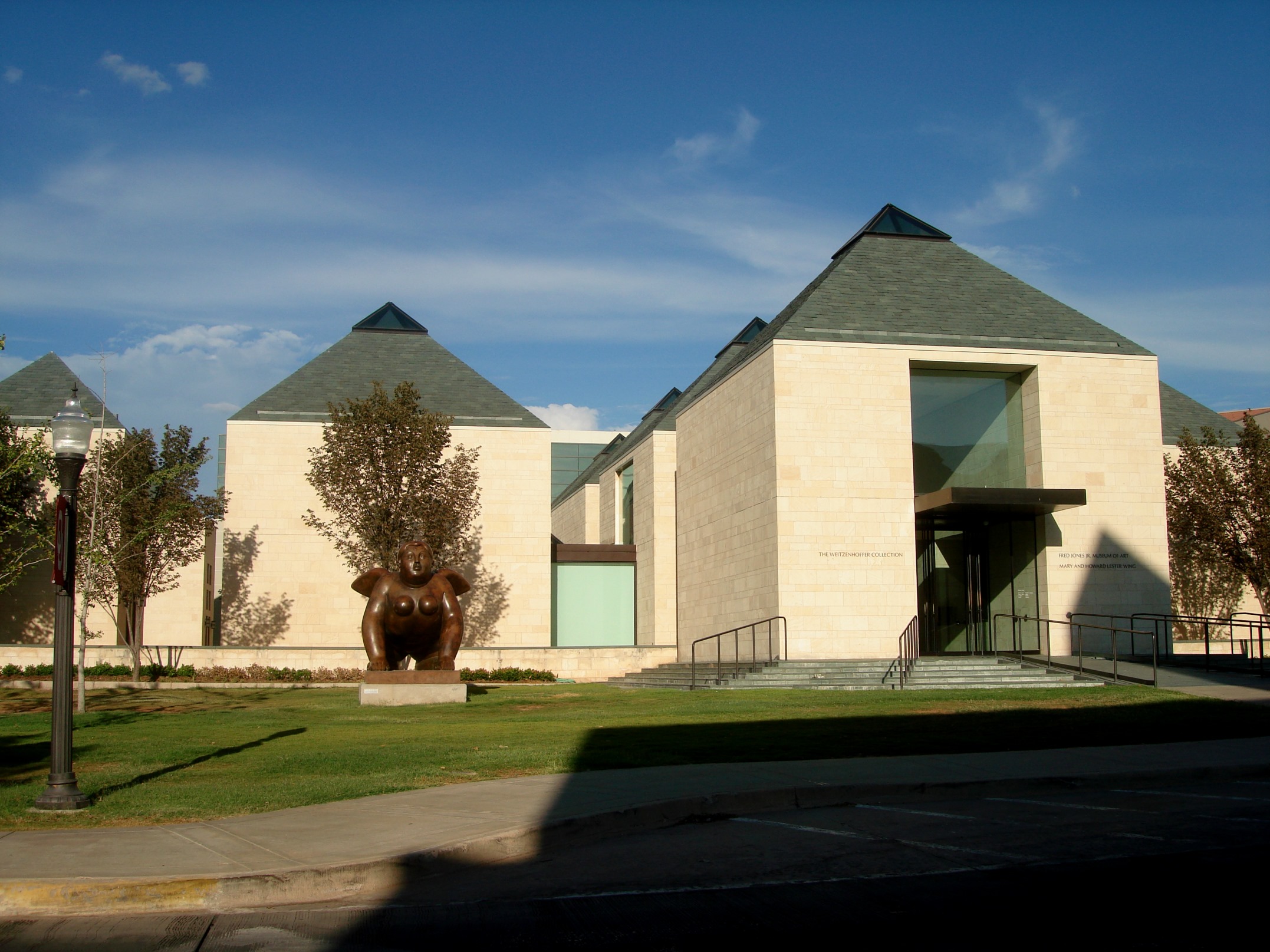 Norman, OK - Fred Jones Jr. Museum of Art - University of Oklahoma and "Sphinx", a monumental sculpture by Colombian artist Fernando Botero