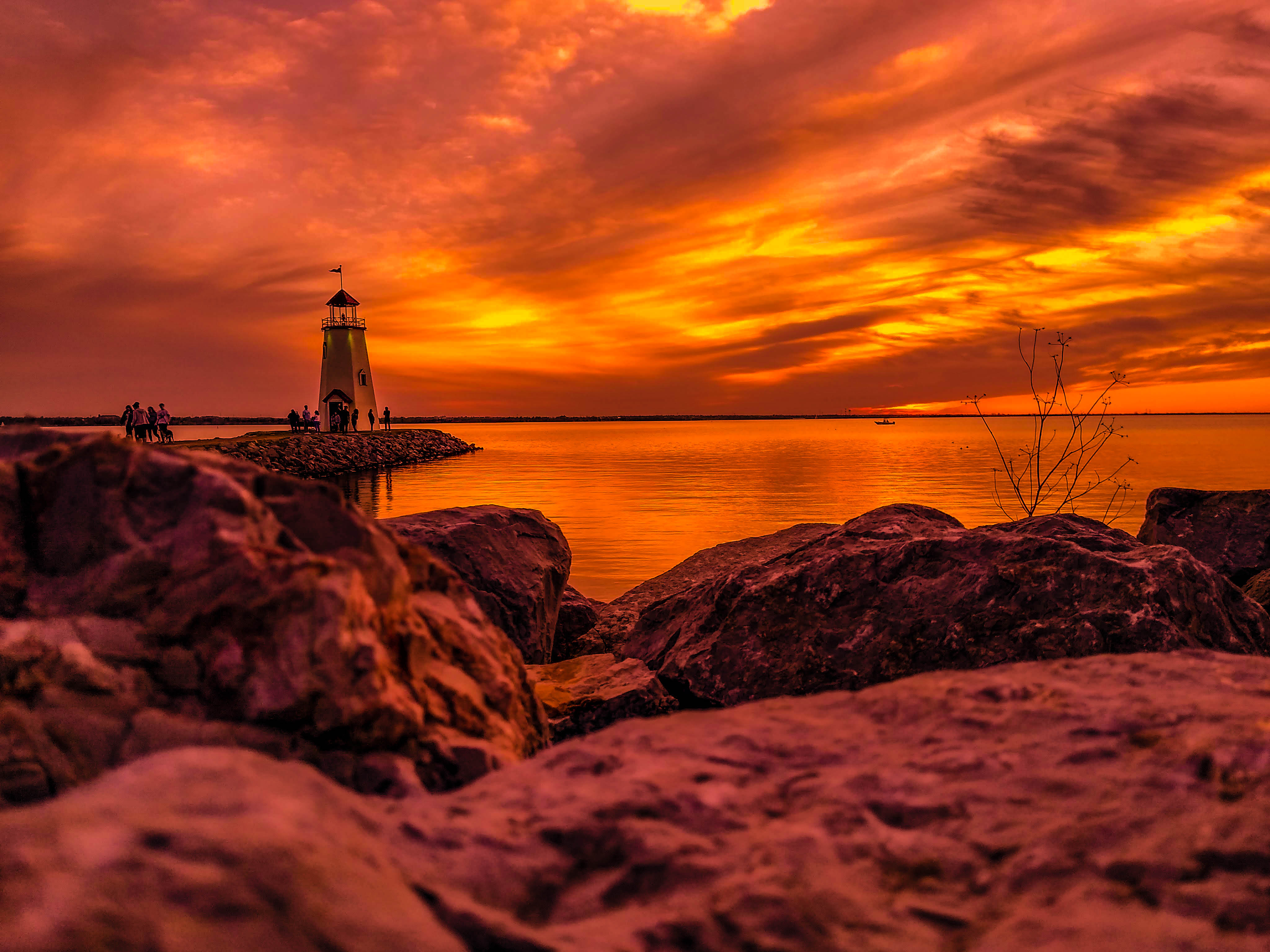 A photograph of Lake Hefner in Oklahoma during March 2020