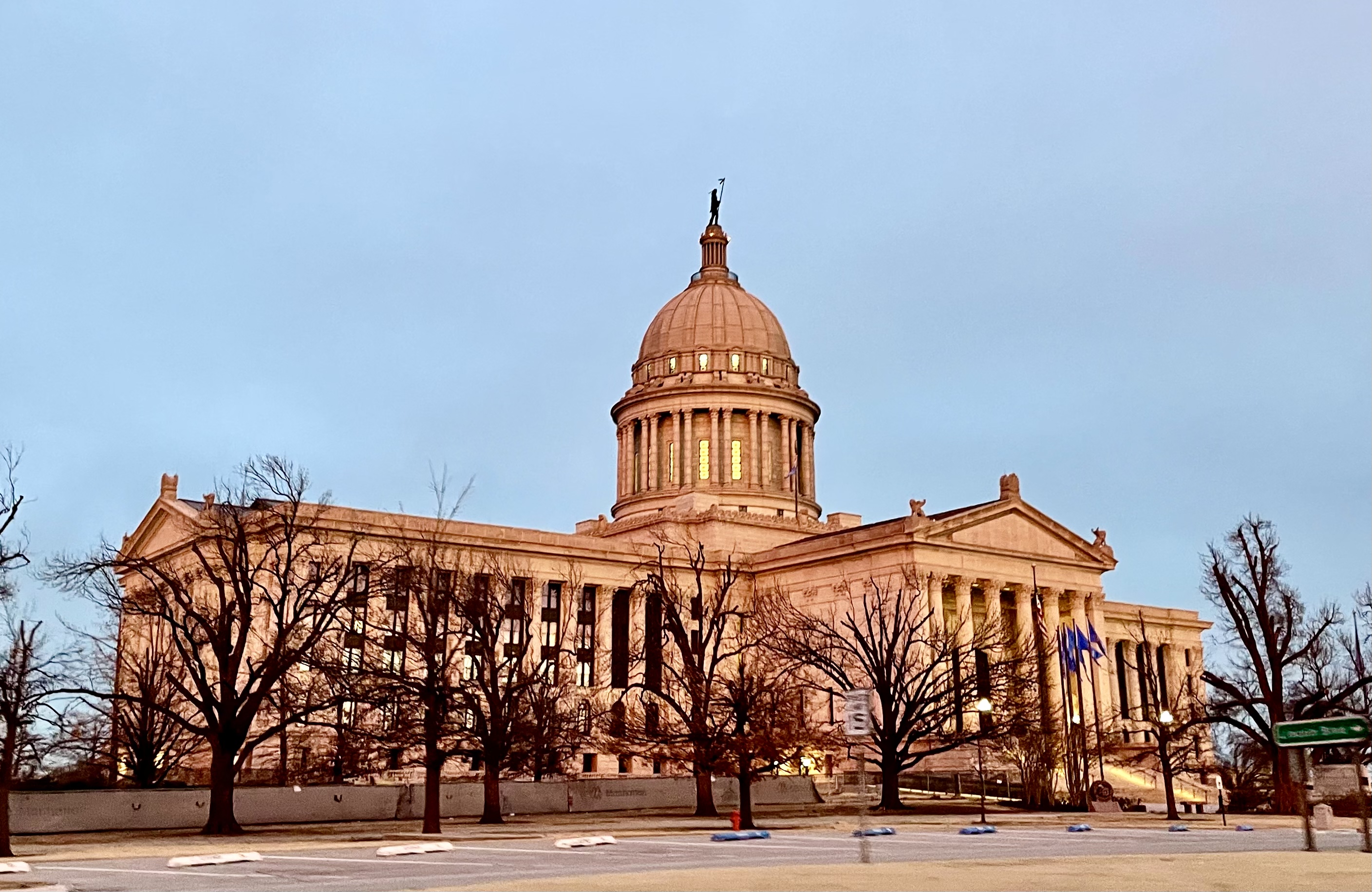 Looking northeast towards the Oklahoma State Capitol