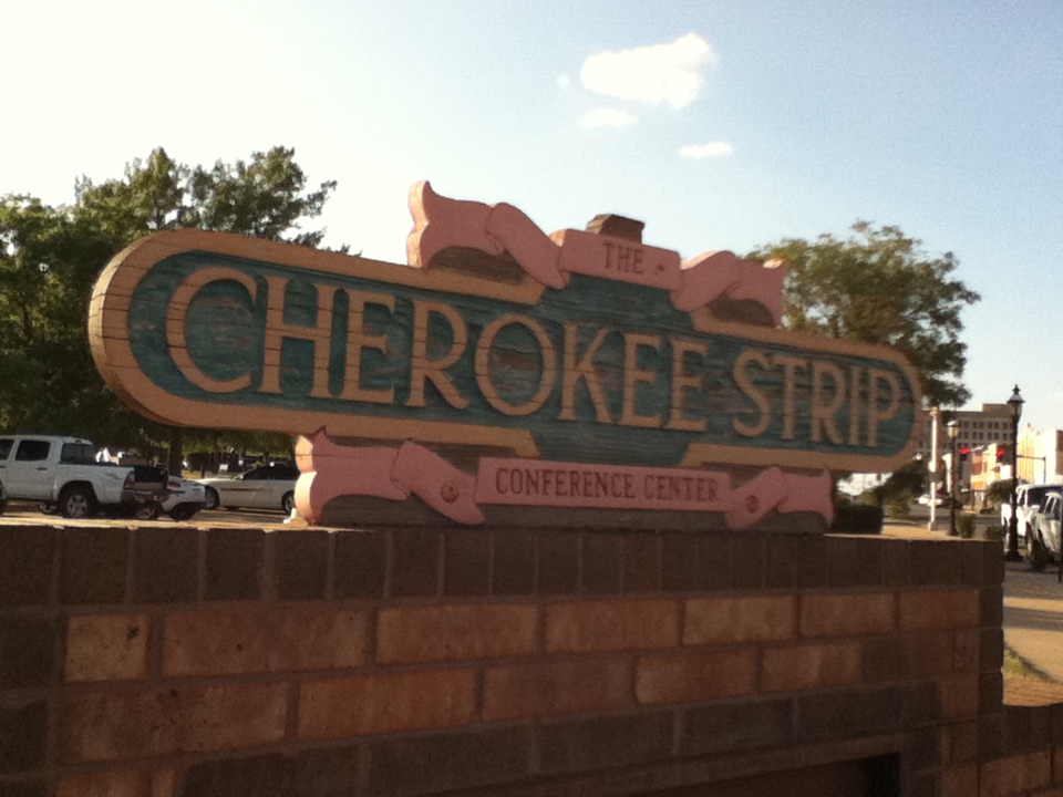 Sign for the Cherokee Strip Conference Center