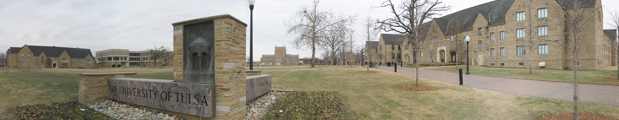 "The U" at the University of Tulsa as seen from S. Delaware Ave.