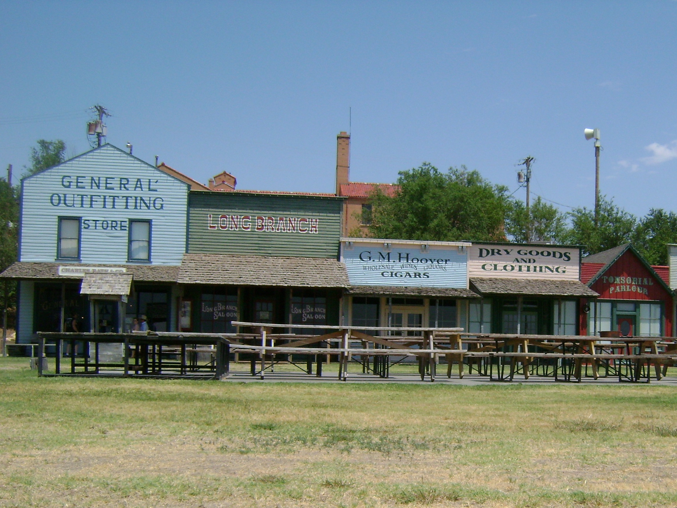 The "shops" of Boot Hill Museum in Dodge City, KS.