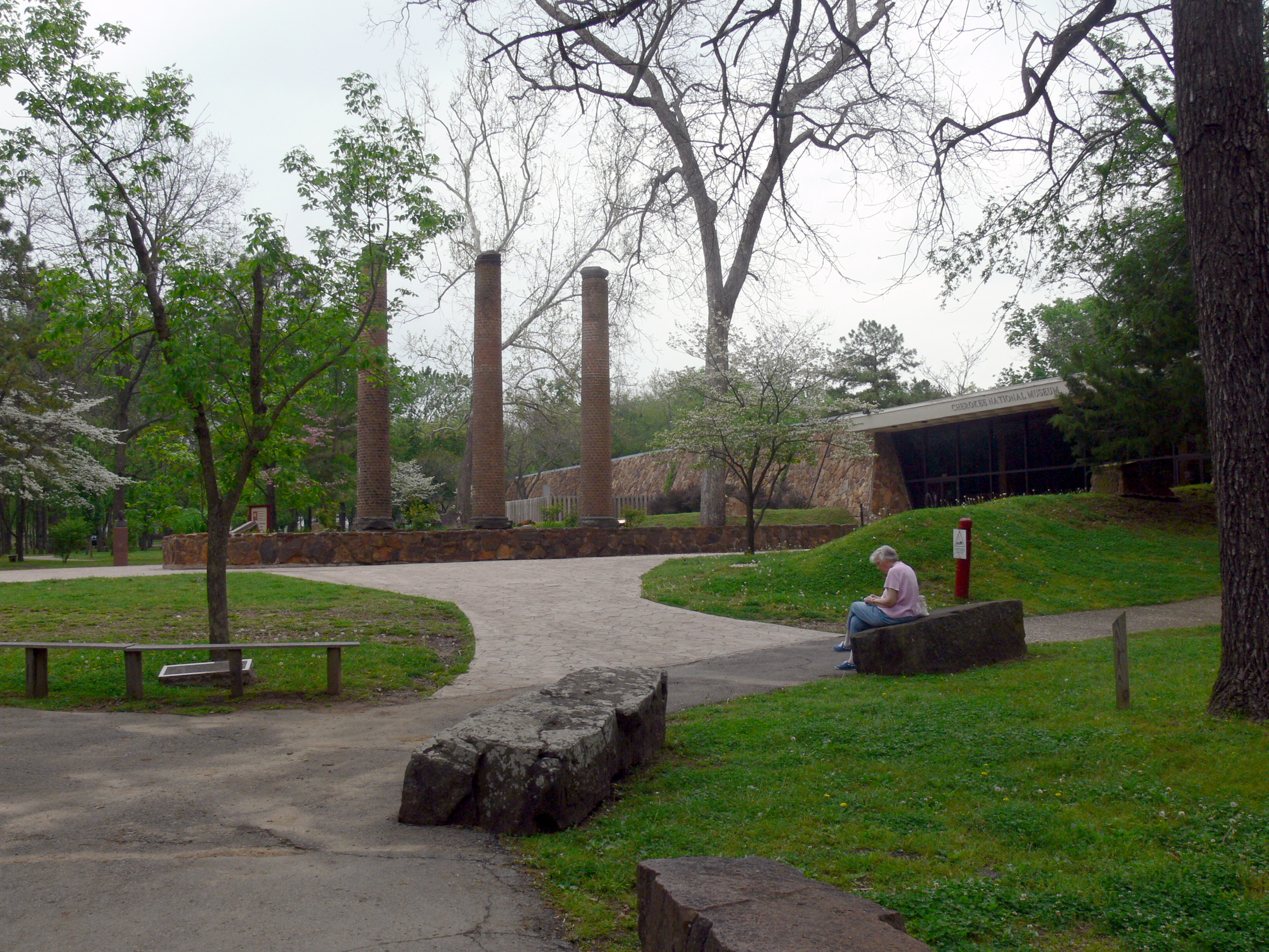 Cherokee Heritage Center ( Tahlequah, Oklahoma ). Square in front of the museum.