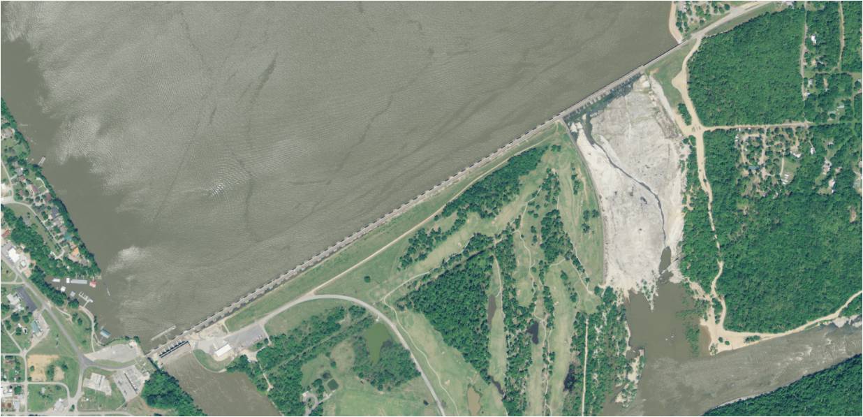 USGS image of the Pensacola Dam 1:9k