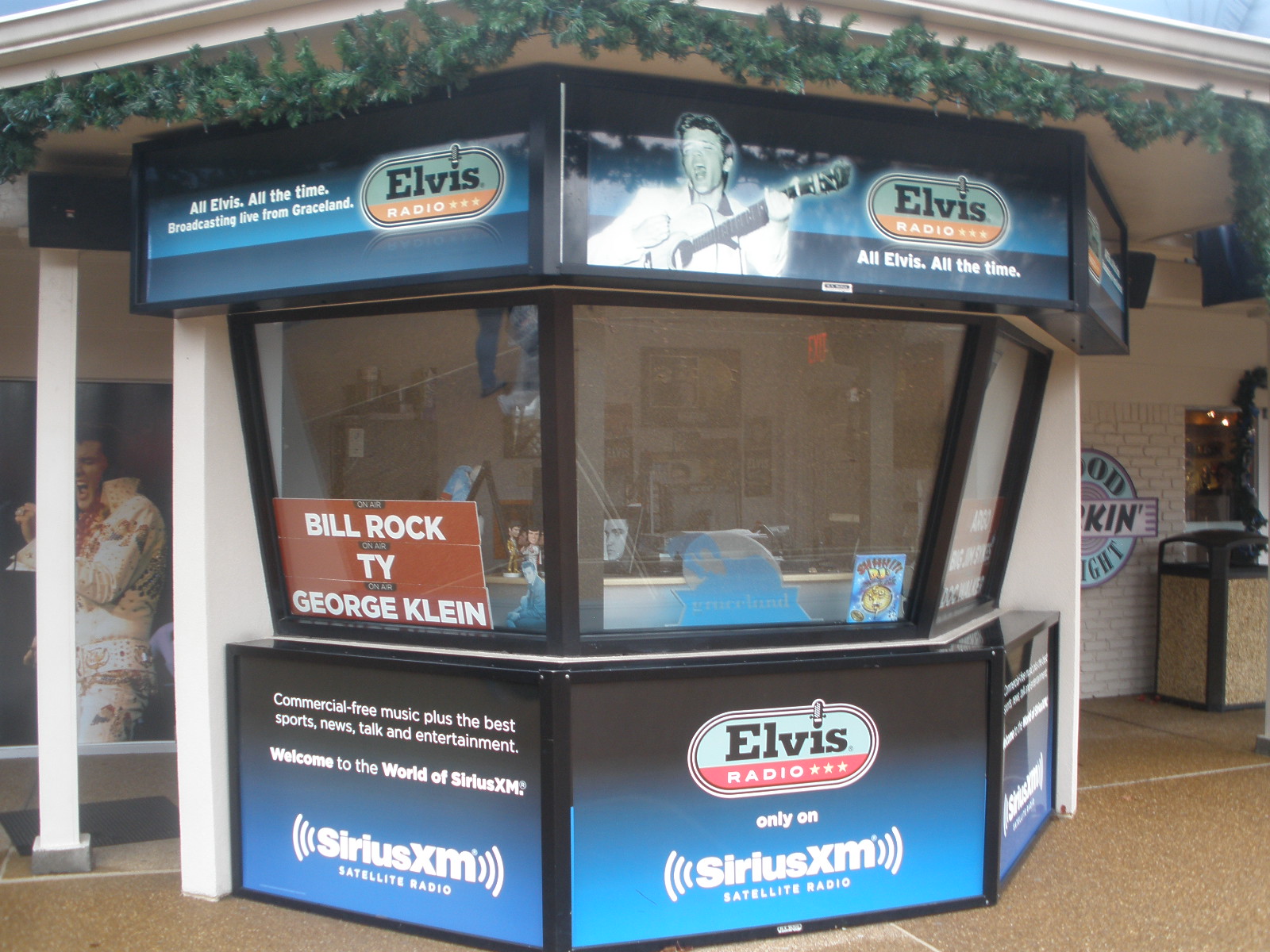 Sirius XM satellite radio "Elvis Radio" studio booth at Graceland.