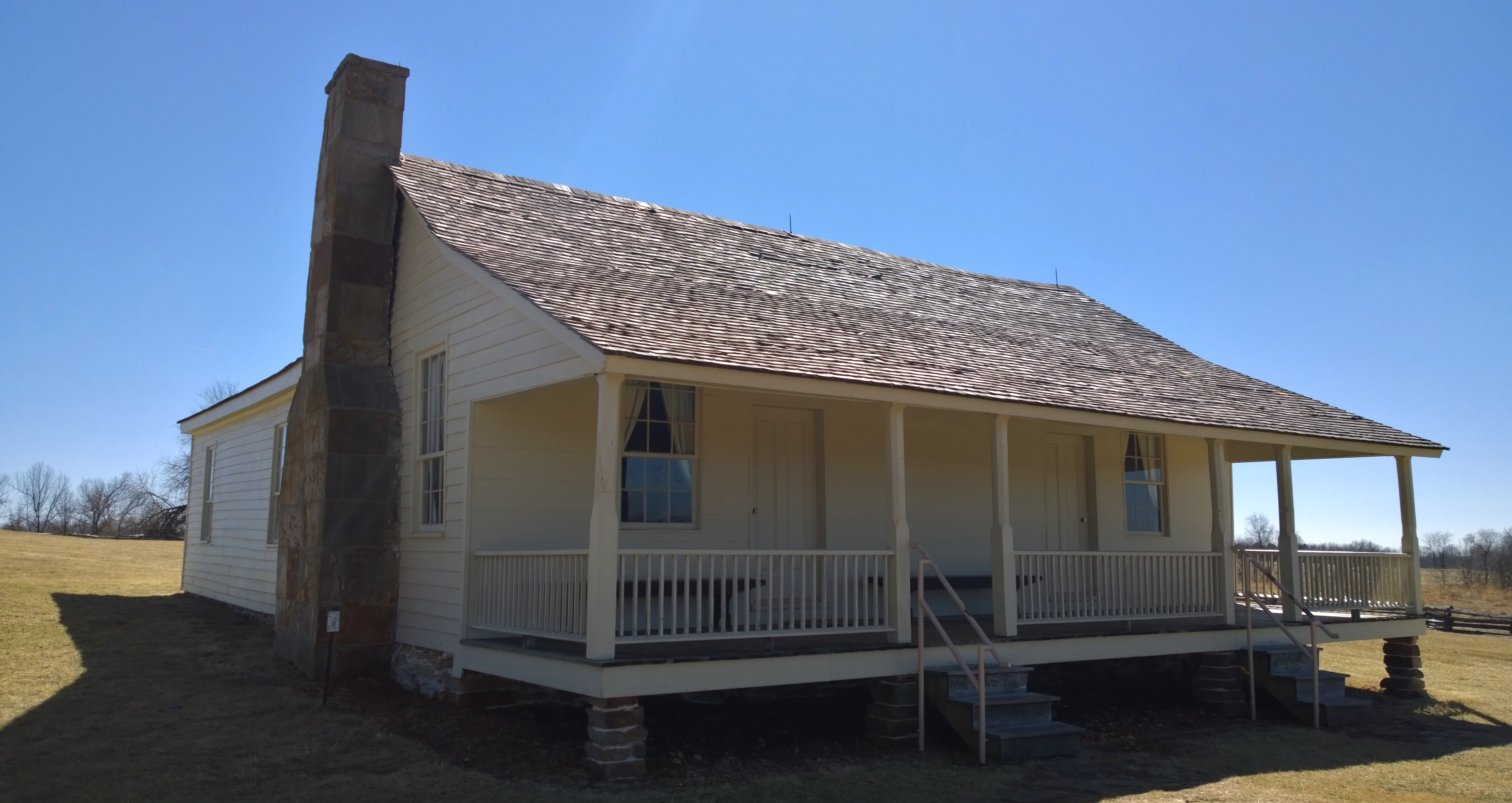 House of the Ray family at Wilson's Creek National Battlefield in SW Missouri. Located on the east end of the battlefield.