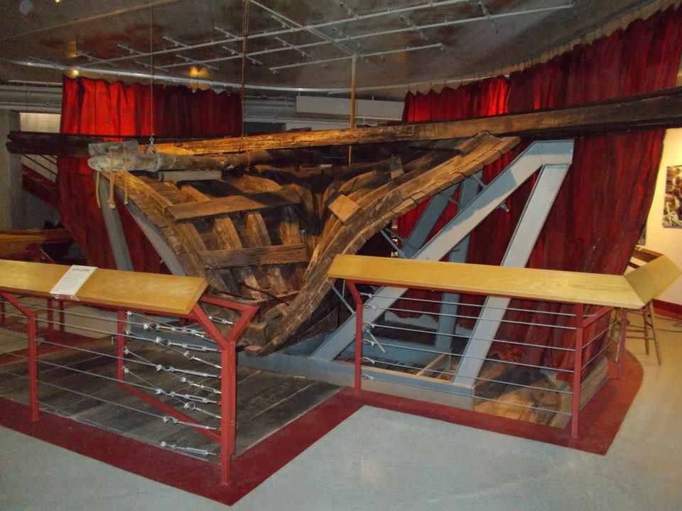 Stern of Steamboat Arabia, which sank in 1856