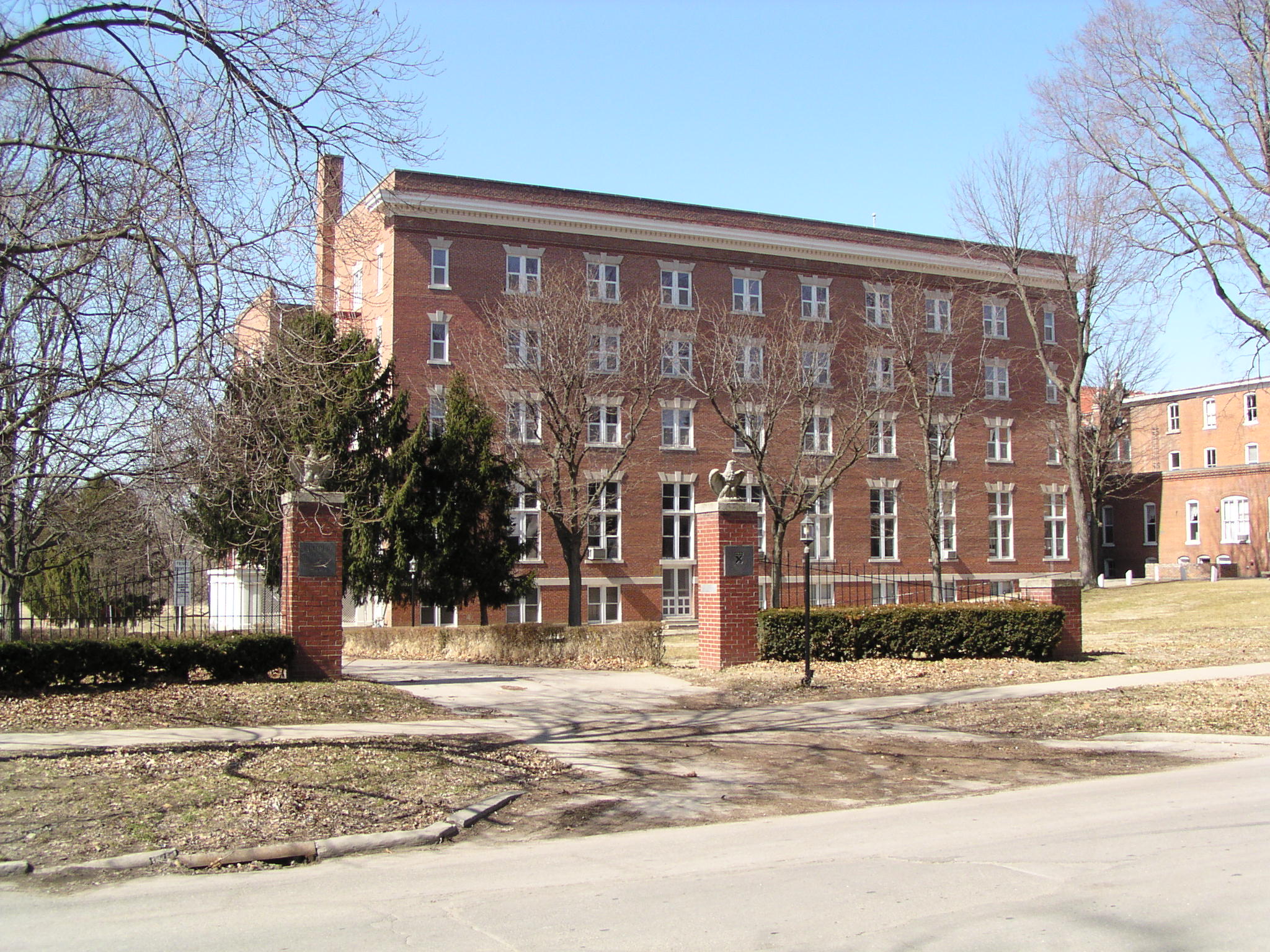 Pictures taken in March 2003 of the former Kemper Military School in Boonville, Missouri.
