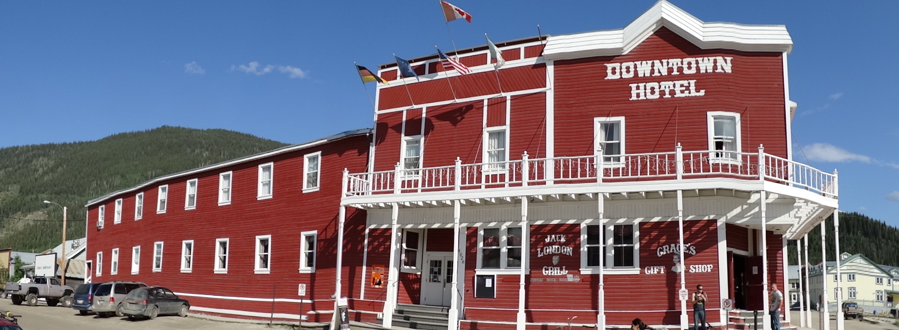Panorama of Downtown Hotel - Dawson City - Yukon Territory - Canada