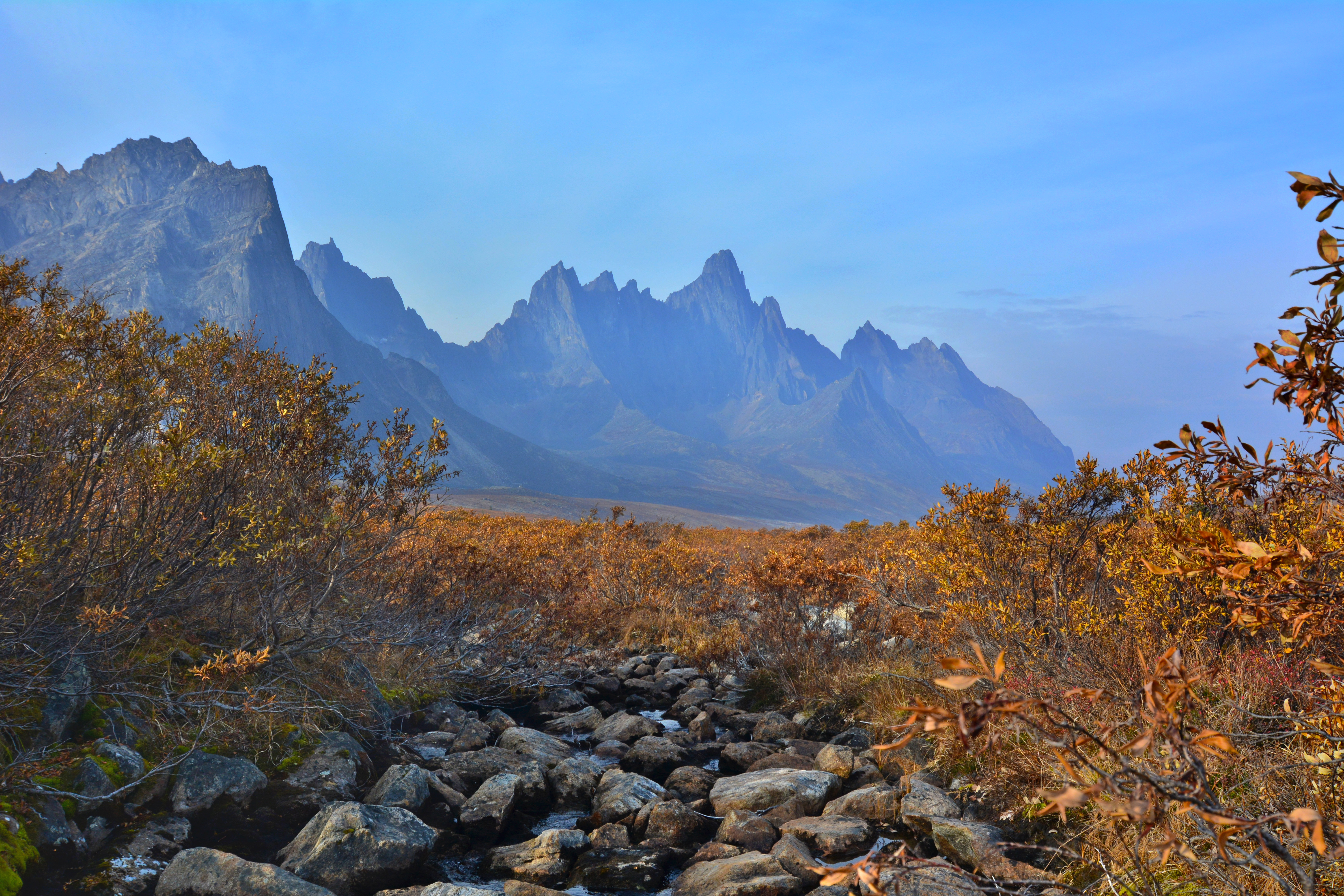 Tombstone Mountain in fall in Tombstone Territorial Park, Yukon