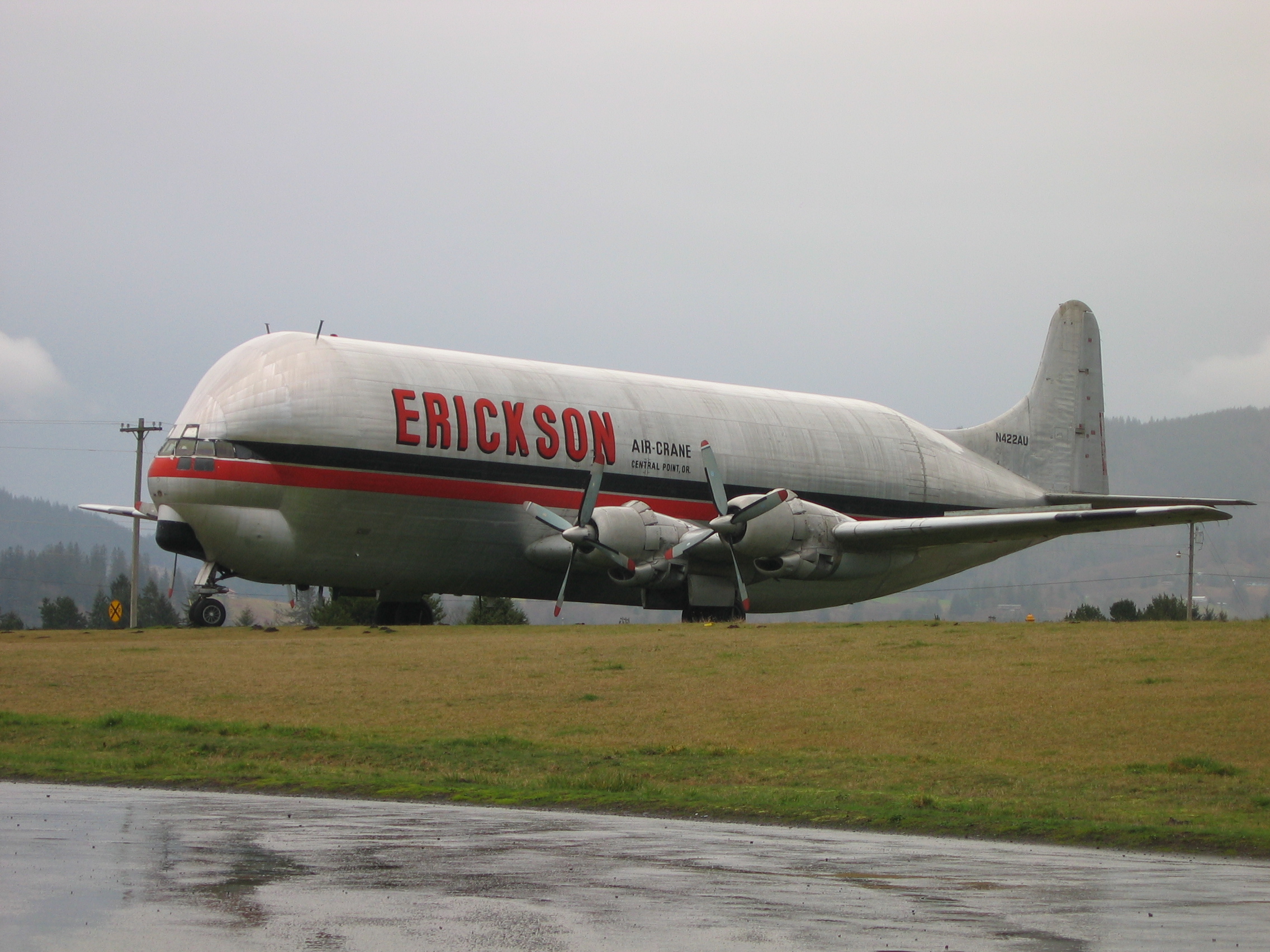 An Aero Spacelines Mini Guppy located at the Tillamook Air Museum in Tillamook, Oregon. Aero Spacelines Mini Guppy.