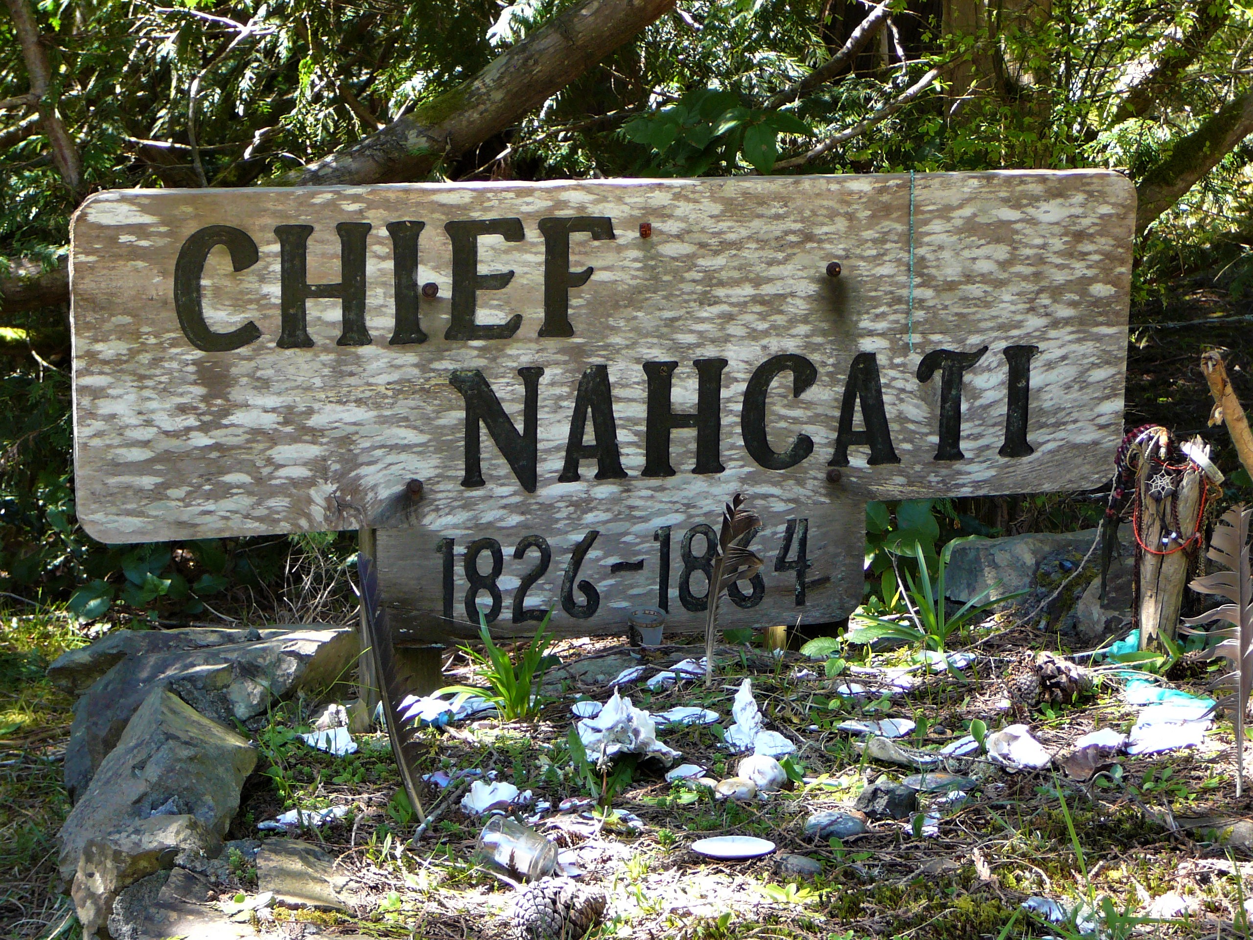 The grave of the last native american chief of the Long Beach Peninsula, just to the right inside the Oysterville Cemetery. It is uncertain if he is actually buried here.