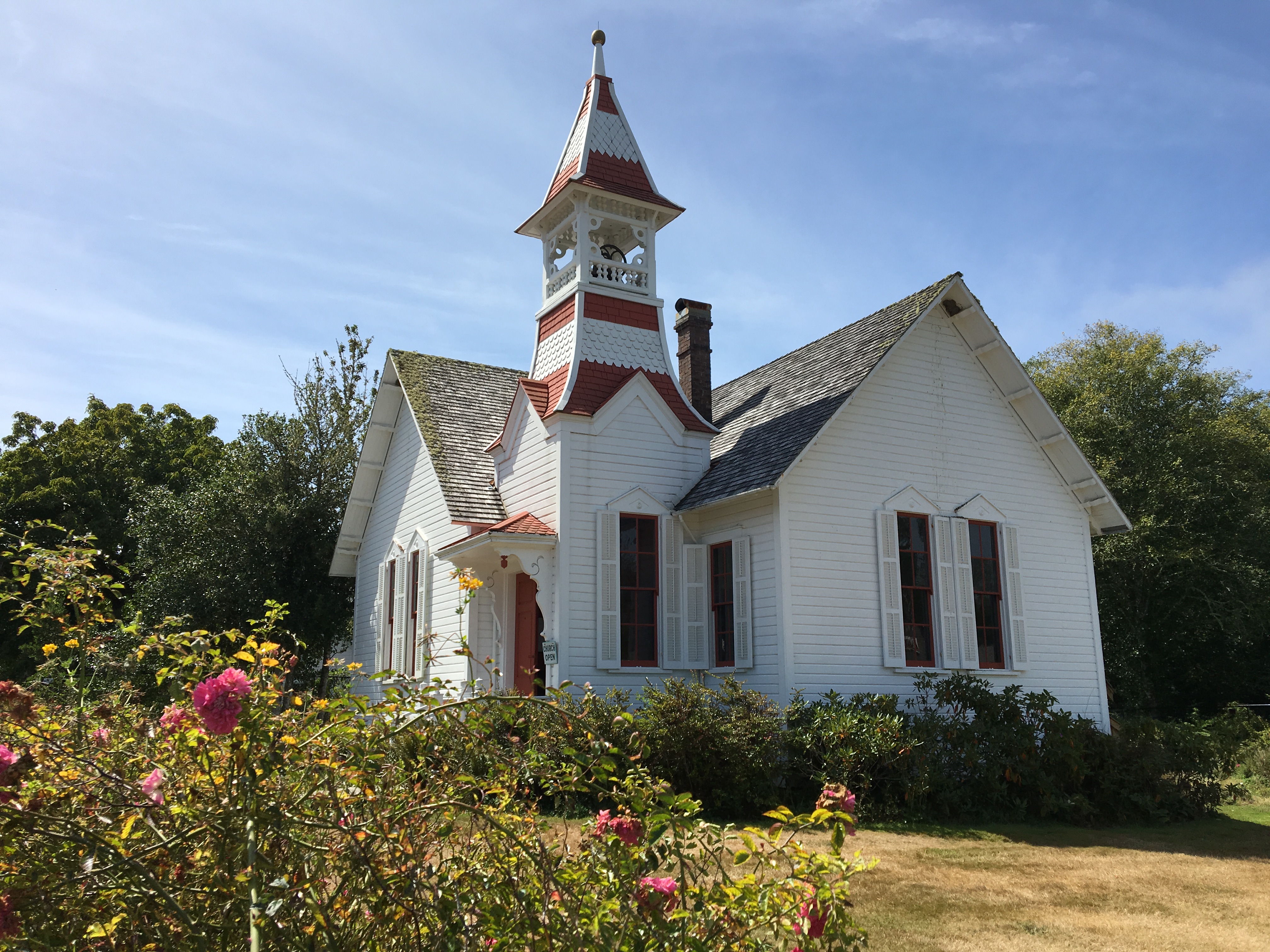 Oysterville Church, built in 1892, Oysterville, on Long Beach Peninsula facing Willapa Bay, Washington State