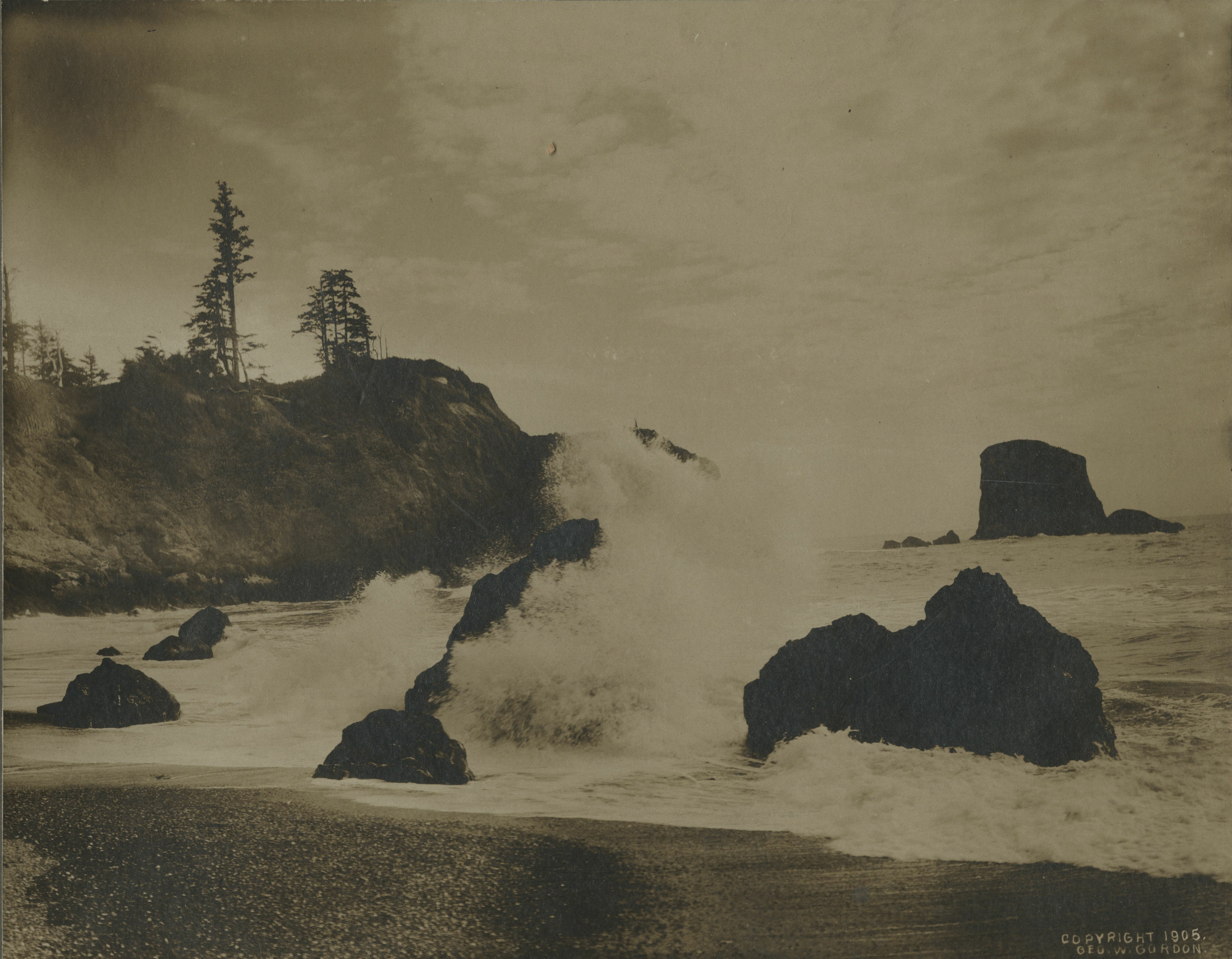 Transcribed from photograph: "Point Greenville, North Beach."; Point Grenville, WA