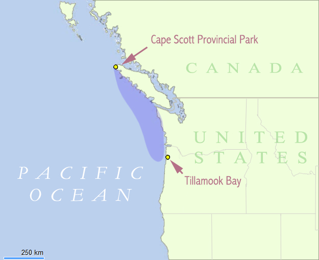 Area of the Pacific Ocean roughly corresponding to what is known as the "Graveyard of the Pacific."