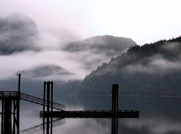 a dock in Zeballos, British Columbia