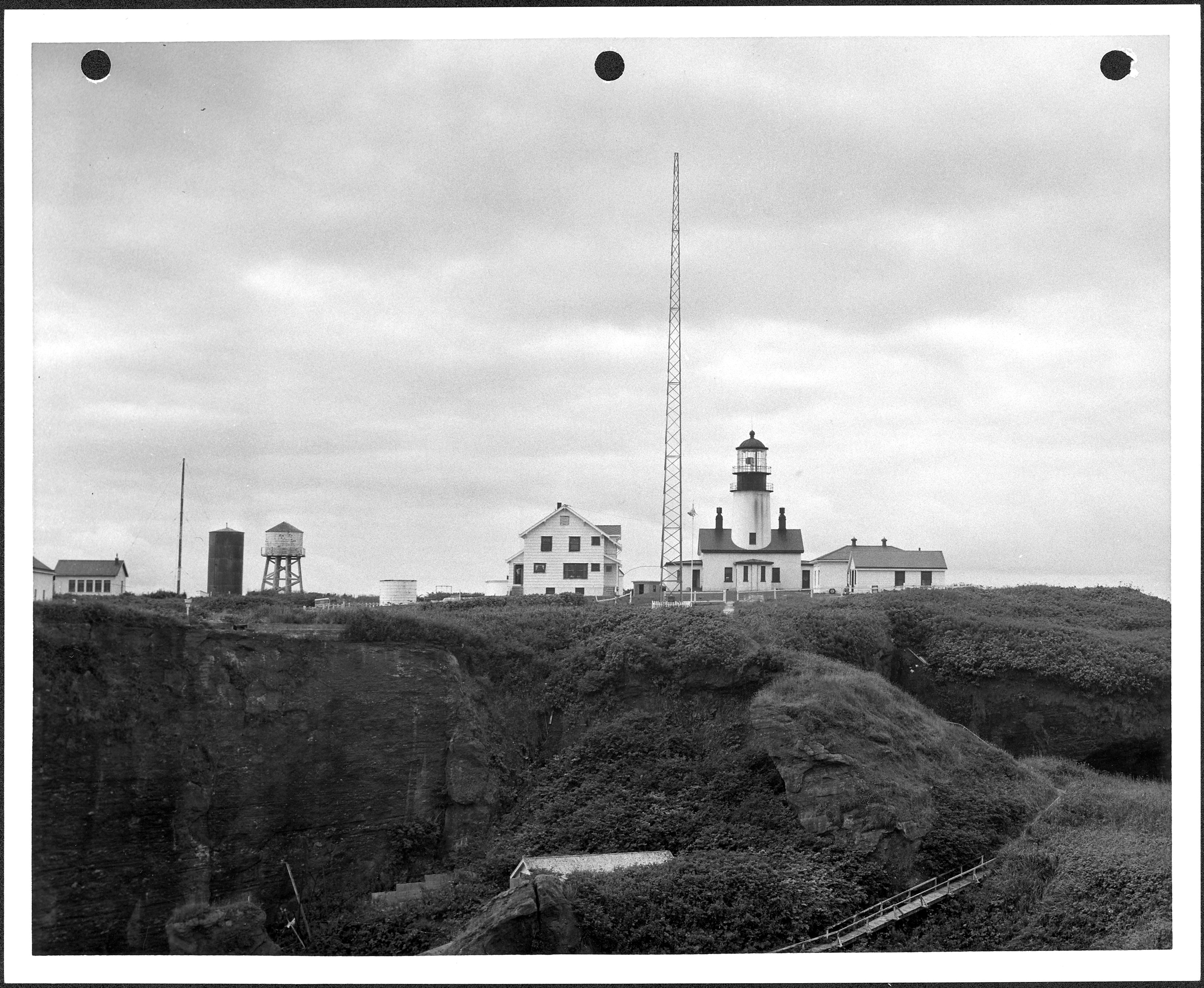 Cape Flattery Lightstation on Tatoosh Island, Washington Coast, at the entrance of the Strait of Juan de Fuca, August... - NARA - 298187.jpg