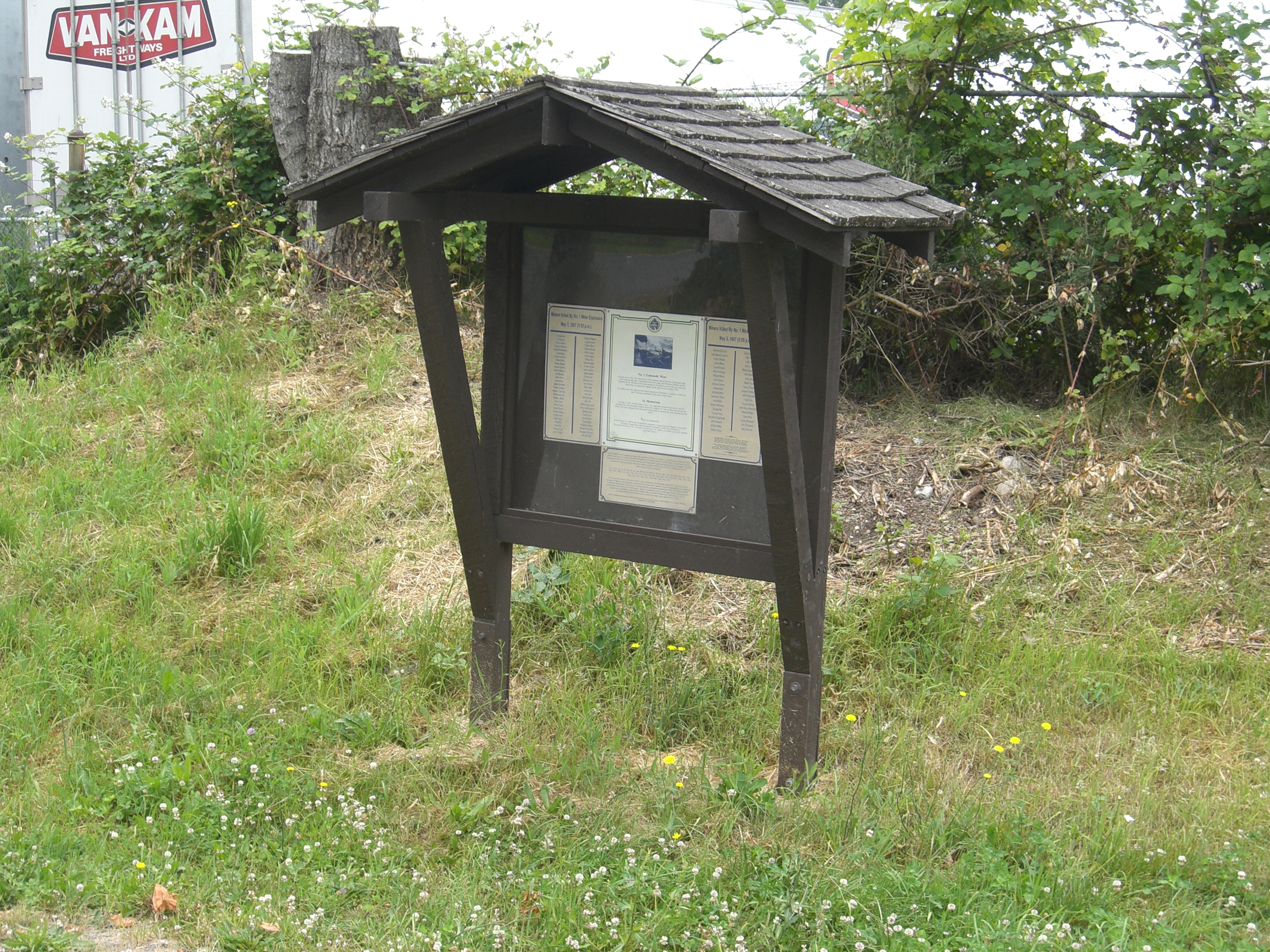 1887 Nanaimo mine explosion memorial, Milton Street, Nanaimo BC