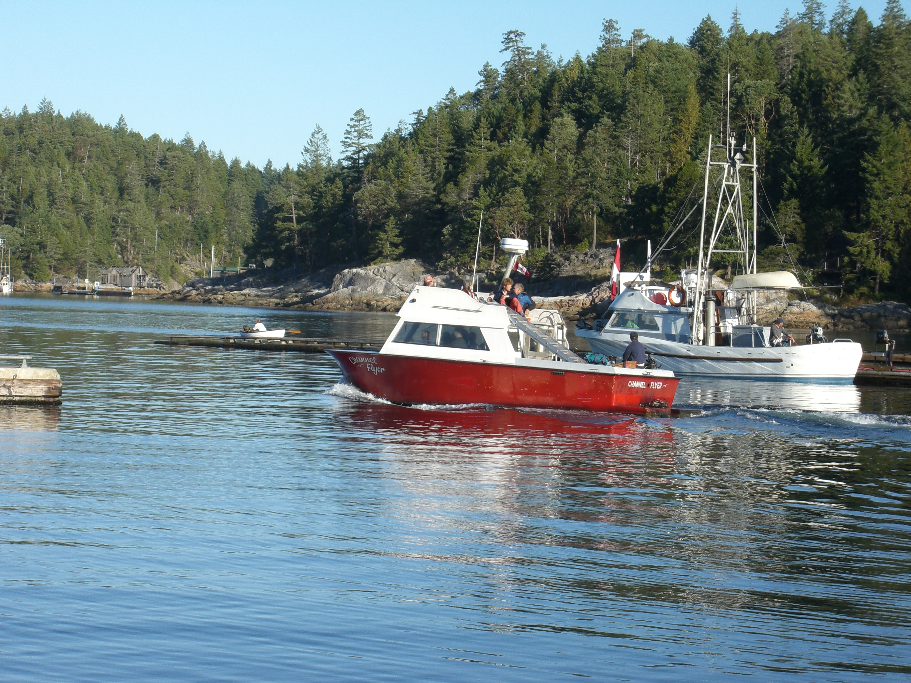 Savary Island water taxi "Channel Flyer" leaves Lund, BC with passengers bound for Savary Island on September 23, 2006.