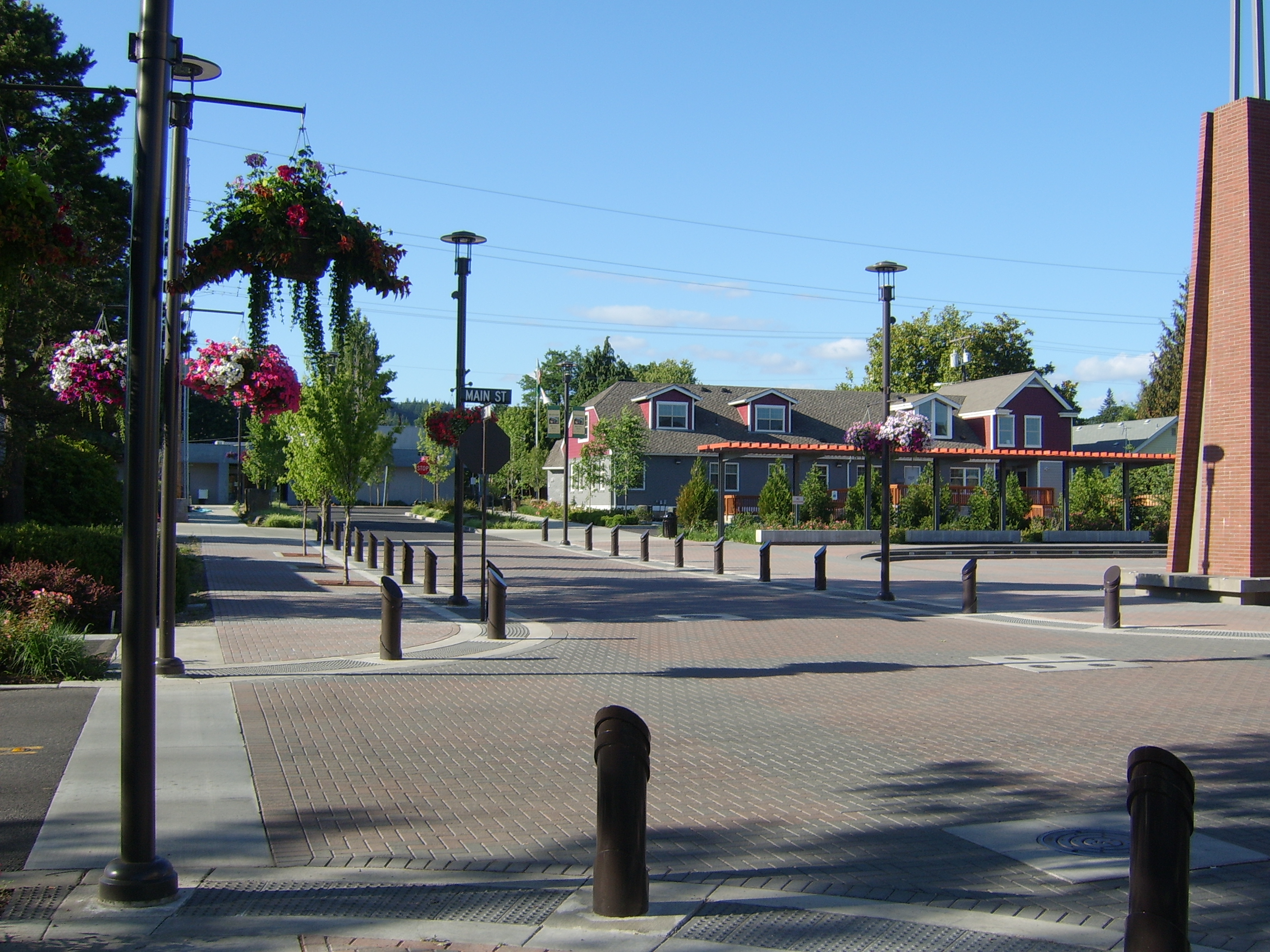 Image of downtown Washougal, Washington facing north.