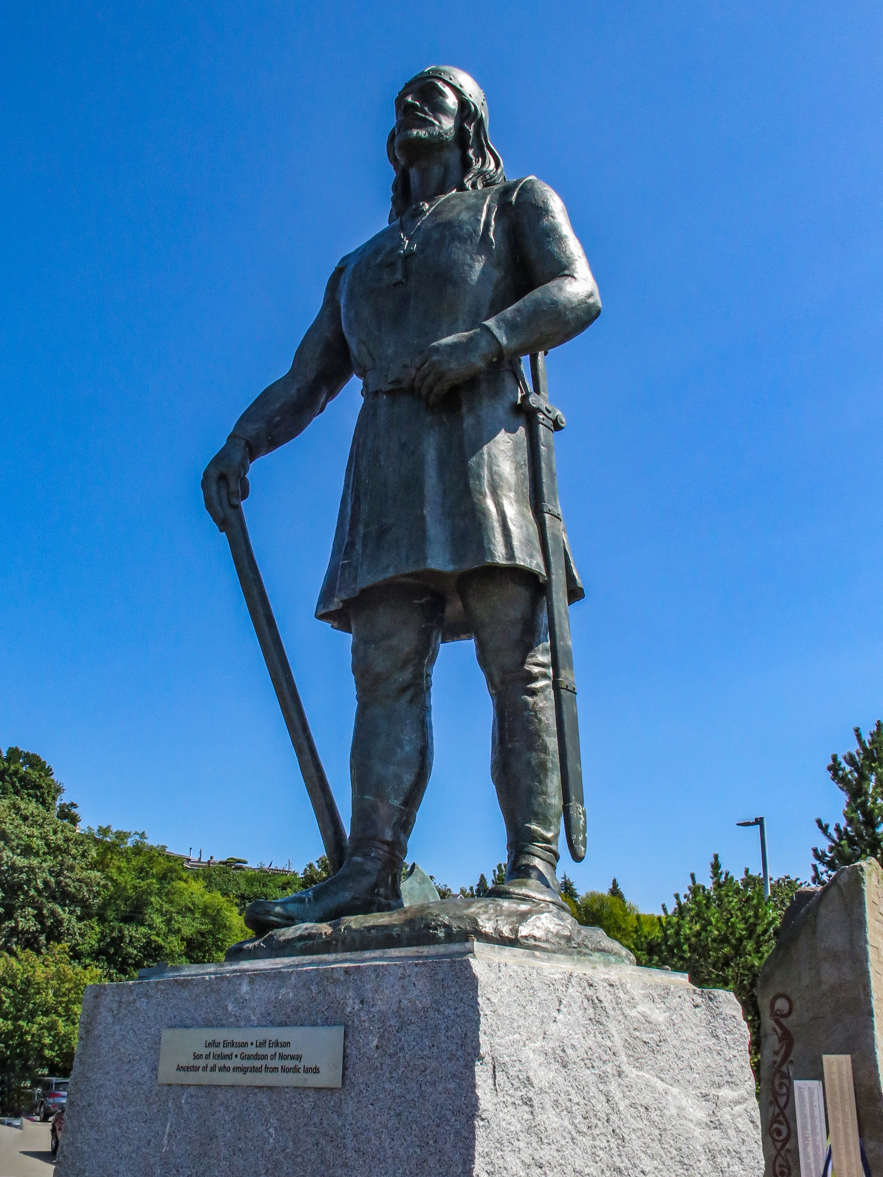This statue of Leif Erikson is at Shilshole Bay Marina in Seattle, Washington.