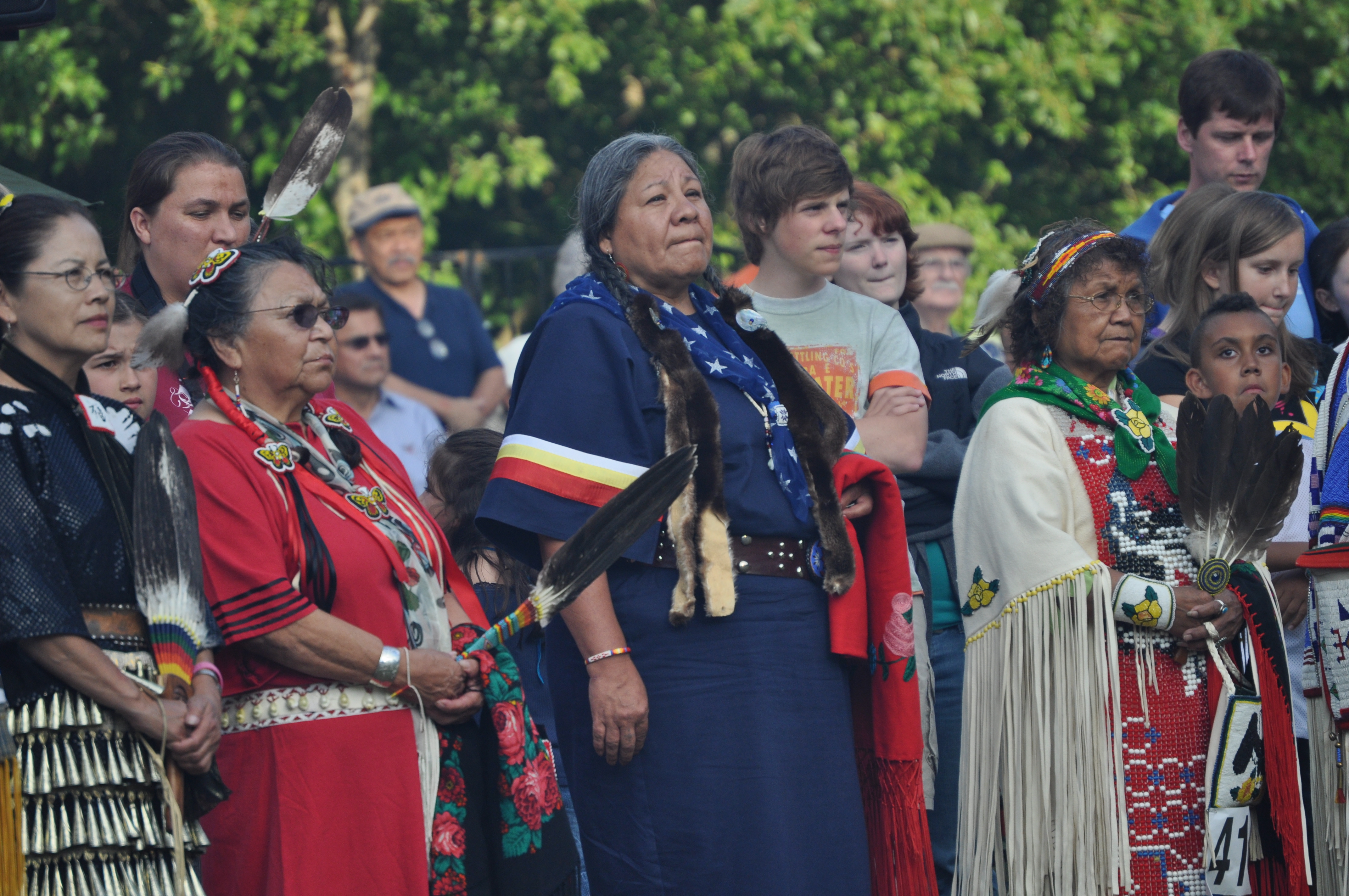 Seafair Indian Days Pow Wow, Daybreak Star Cultural Center, Seattle, Washington. The event is part of Seafair (a series of annual summer events in Seattle) and under the aegis of the United Indians of All Tribes Foundation.