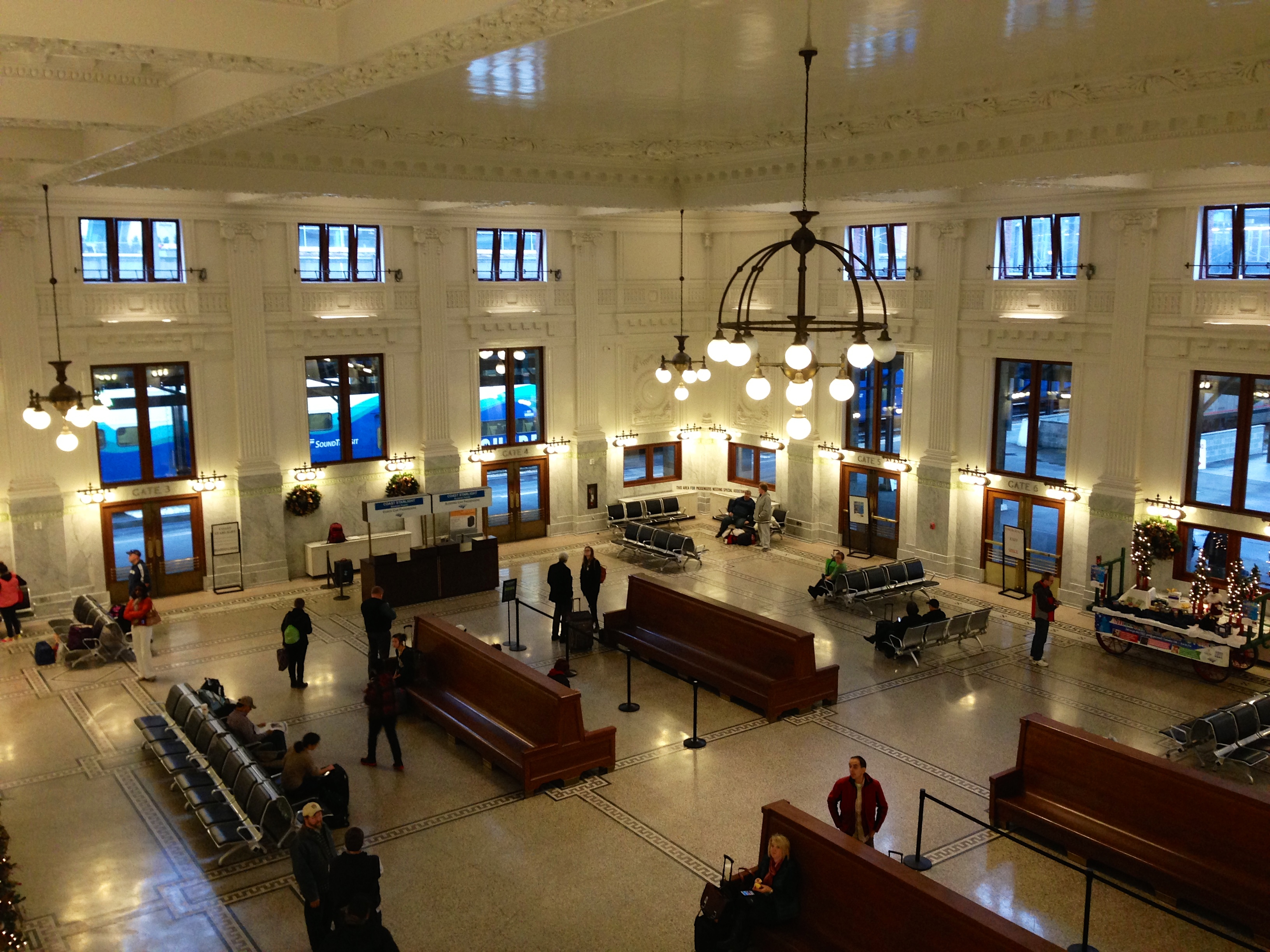 The remodeled interior of Seattle King Street Station.