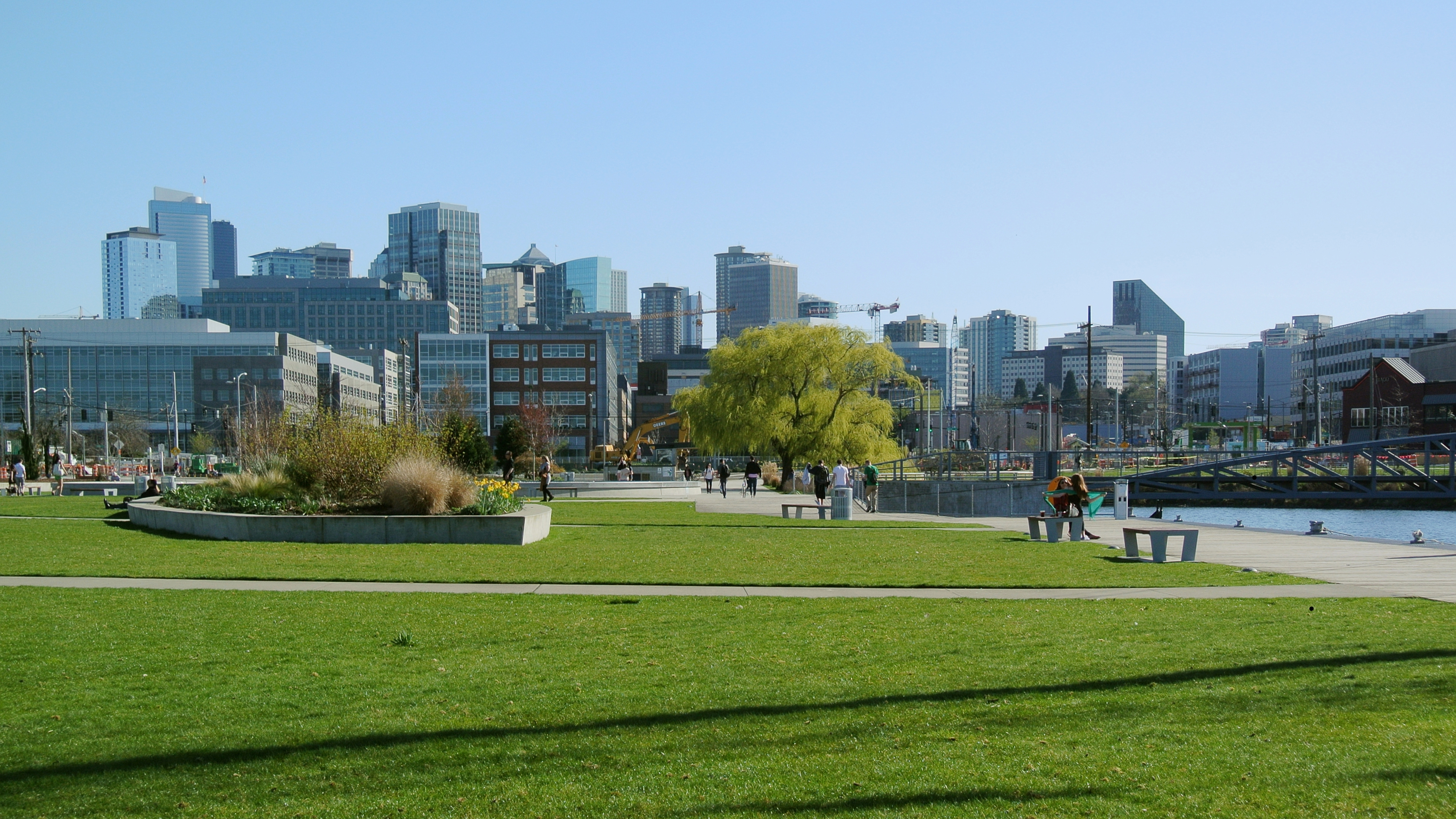 South Lake Union and downtown Seattle as seen from South Lake Union park.