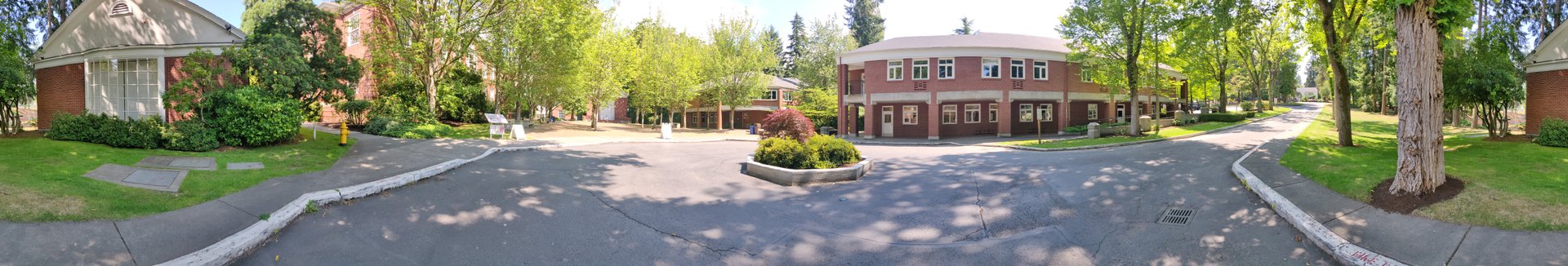 Lakeside School Upper  in Seattle, viewed from Red Square, including Bliss Hall and the chapel
