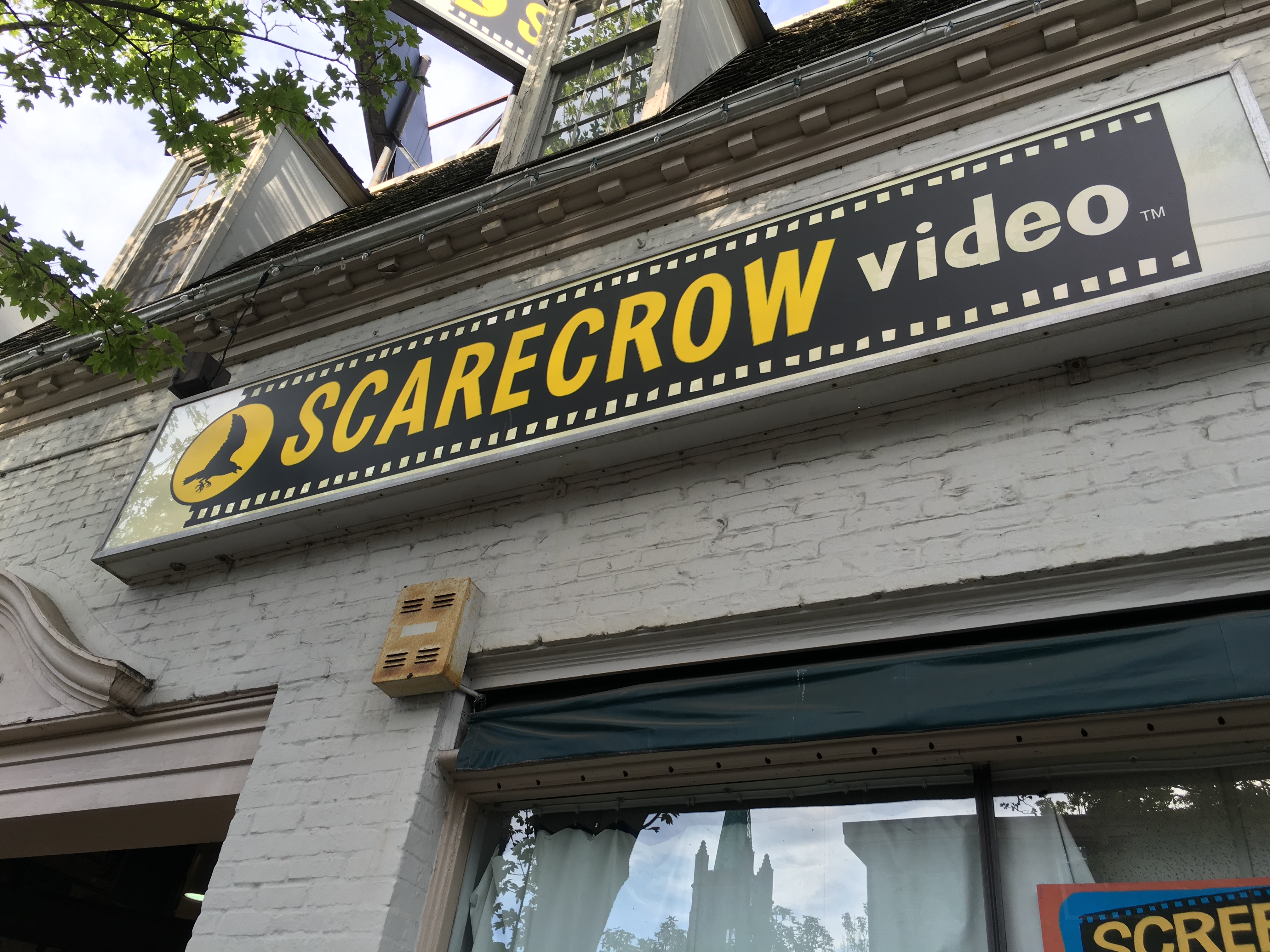 Front of Scarecrow Video in Seattle, Washington. This image was taken in April 2016.